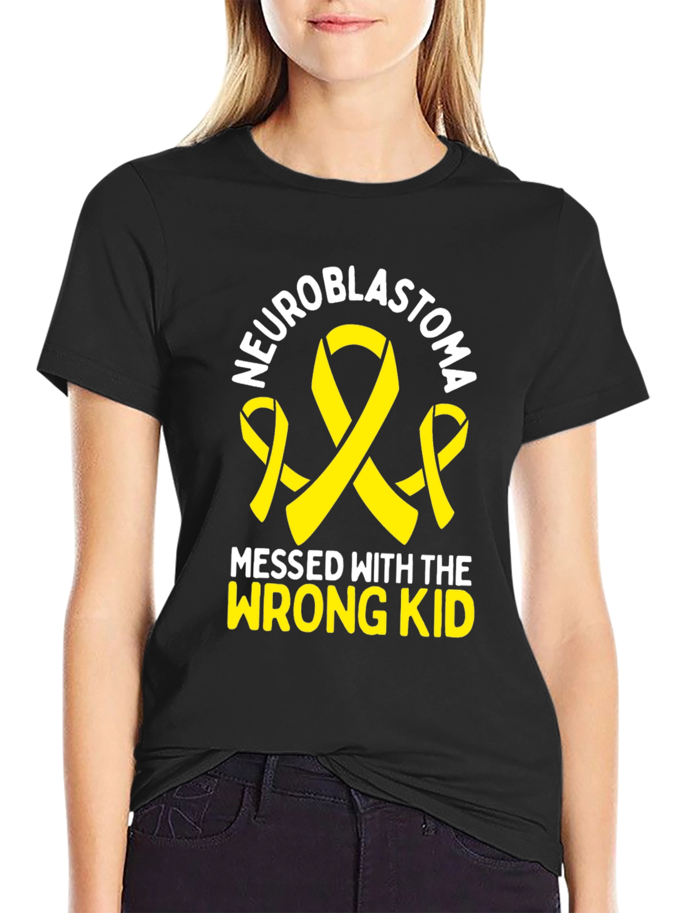 Neuroblastoma Awareness T-Shirt - Messed with Wrong Kid
