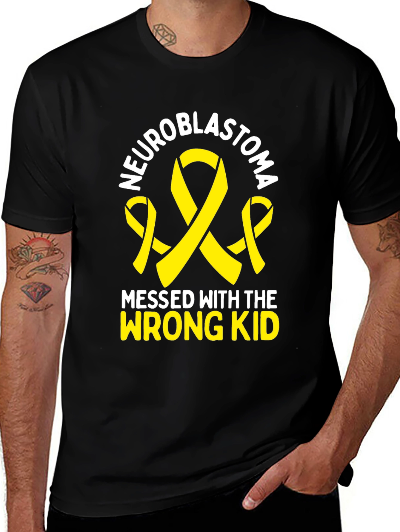 Neuroblastoma Awareness T-Shirt - Messed with Wrong Kid