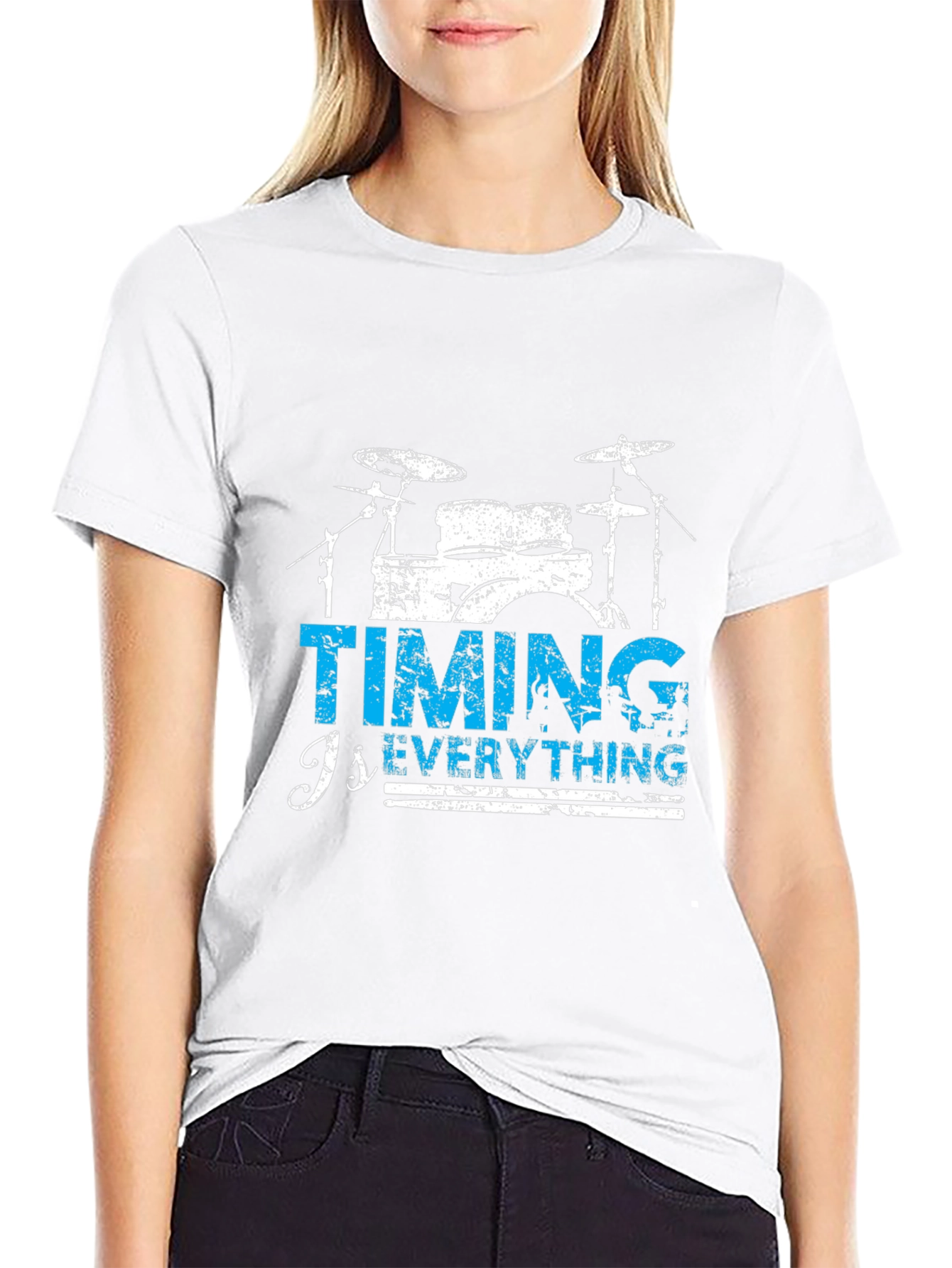 Timing is Everything Drum T-Shirt - Black