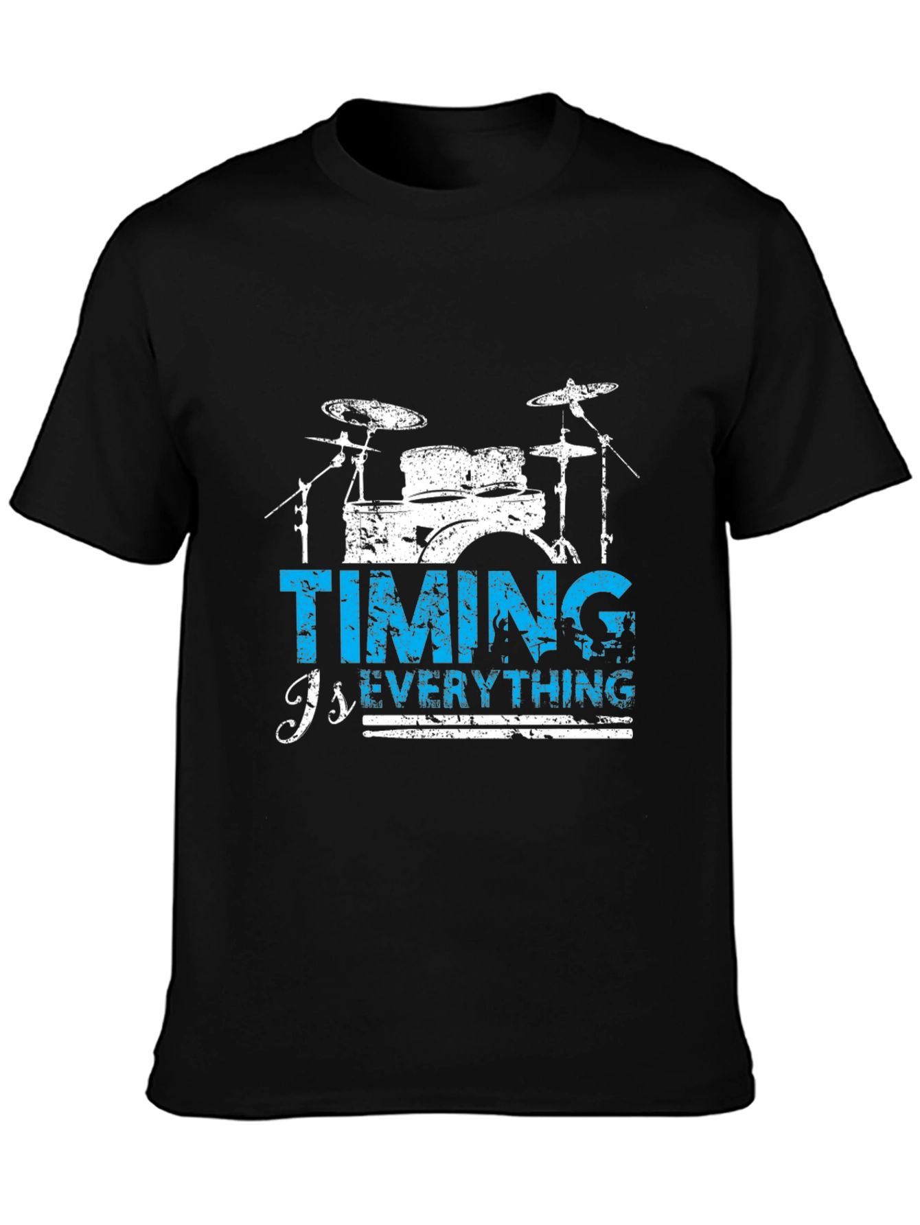 Timing is Everything Drum T-Shirt - Black