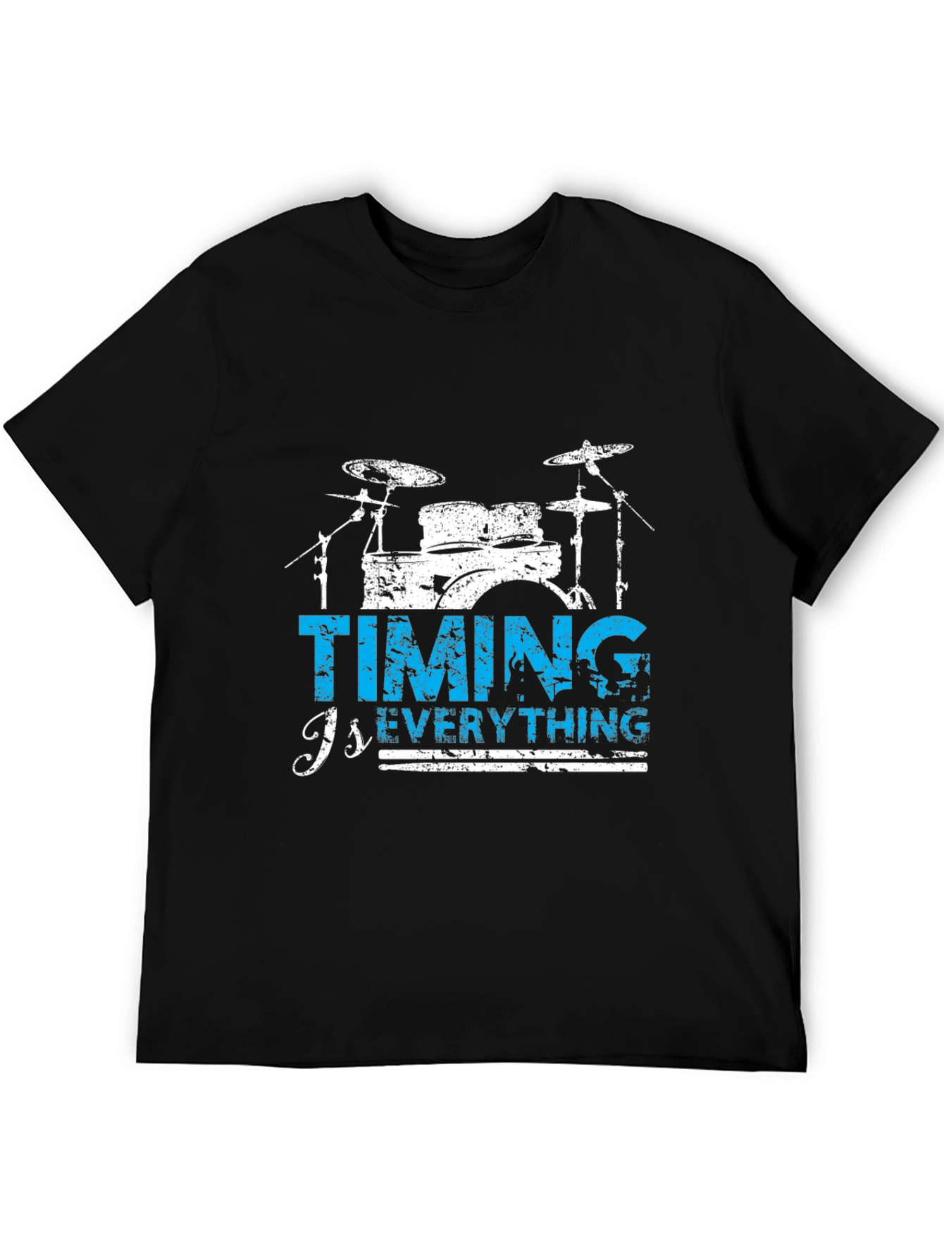 Timing is Everything Drum T-Shirt - Black