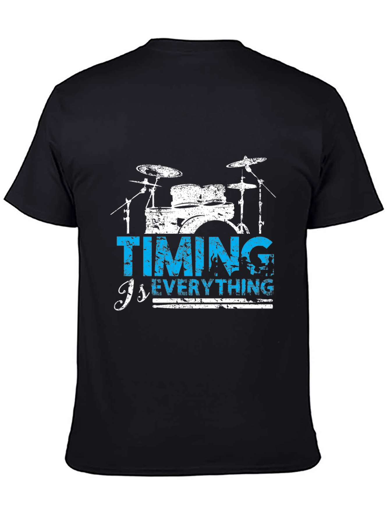 Timing is Everything Drum T-Shirt - Black