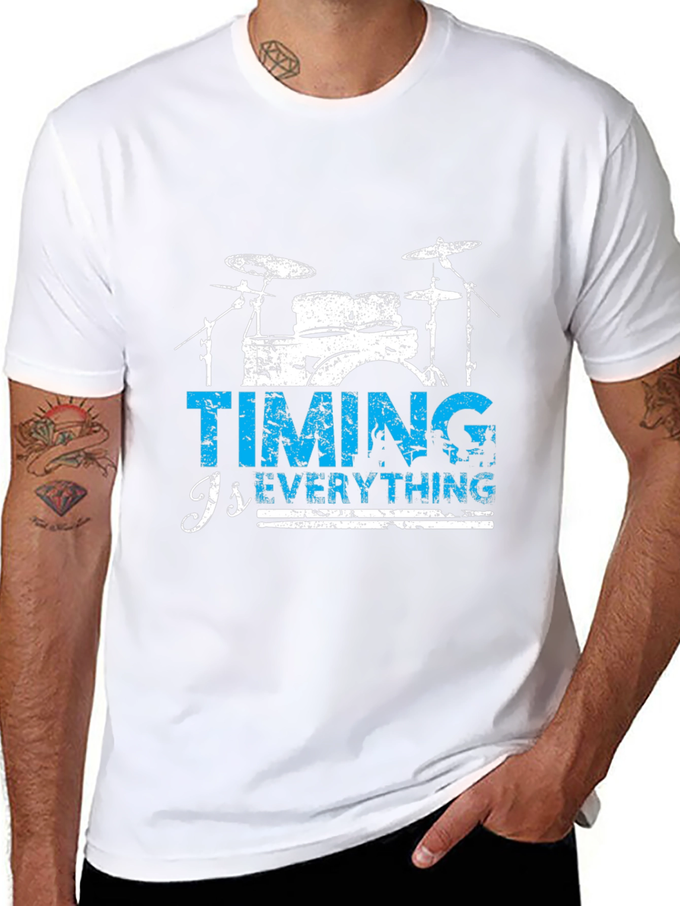 Timing is Everything Drum T-Shirt - Black