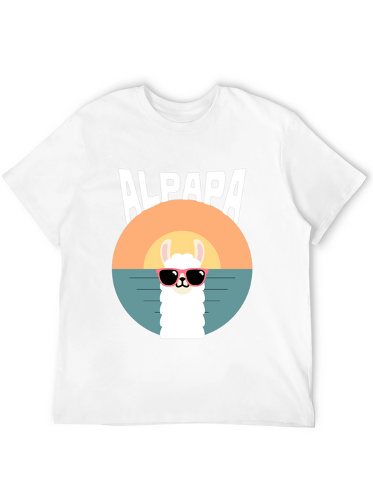 Alpaca Sunset T-Shirt - Cool Graphic Tee