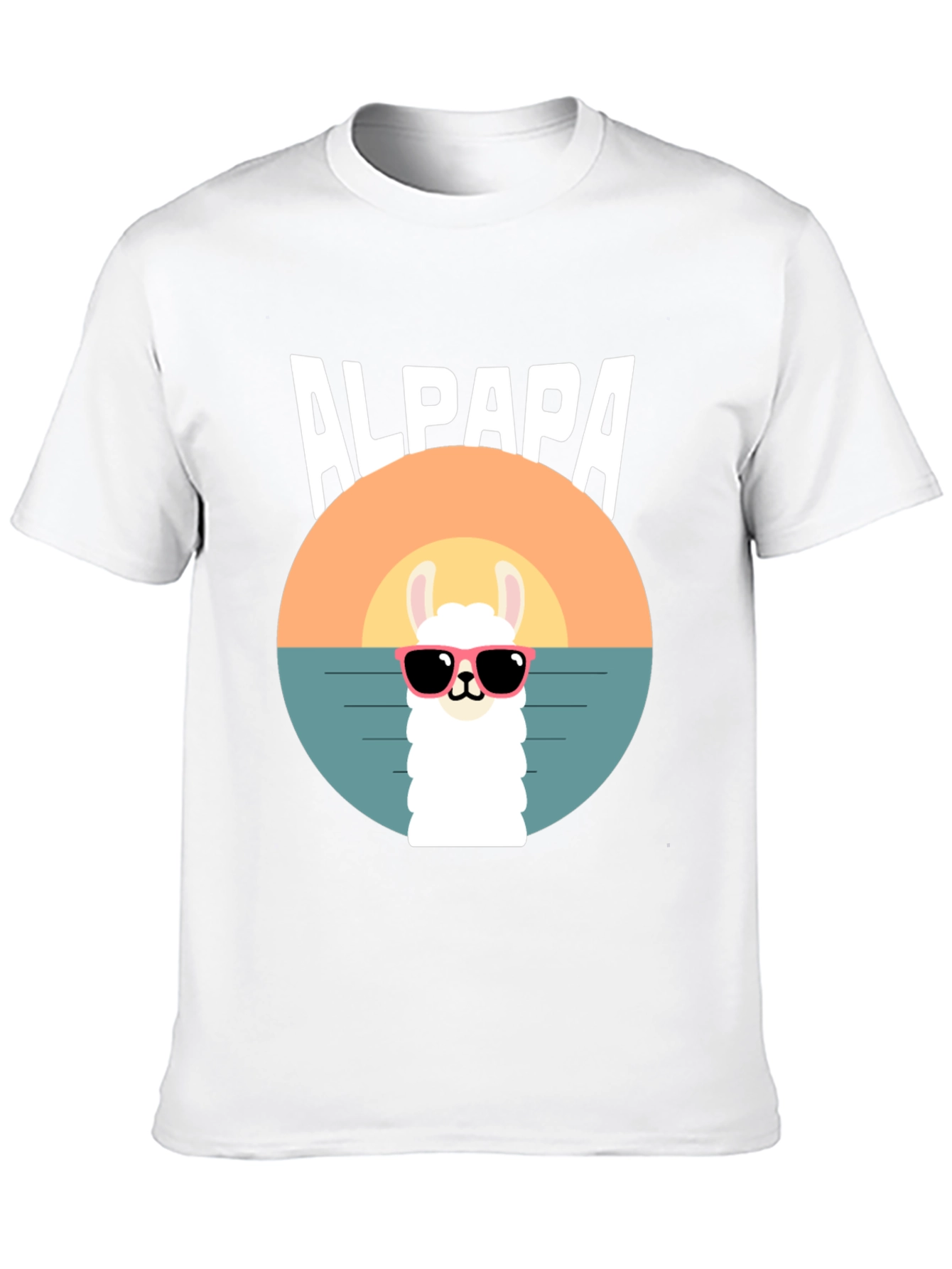 Alpaca Sunset T-Shirt - Cool Graphic Tee