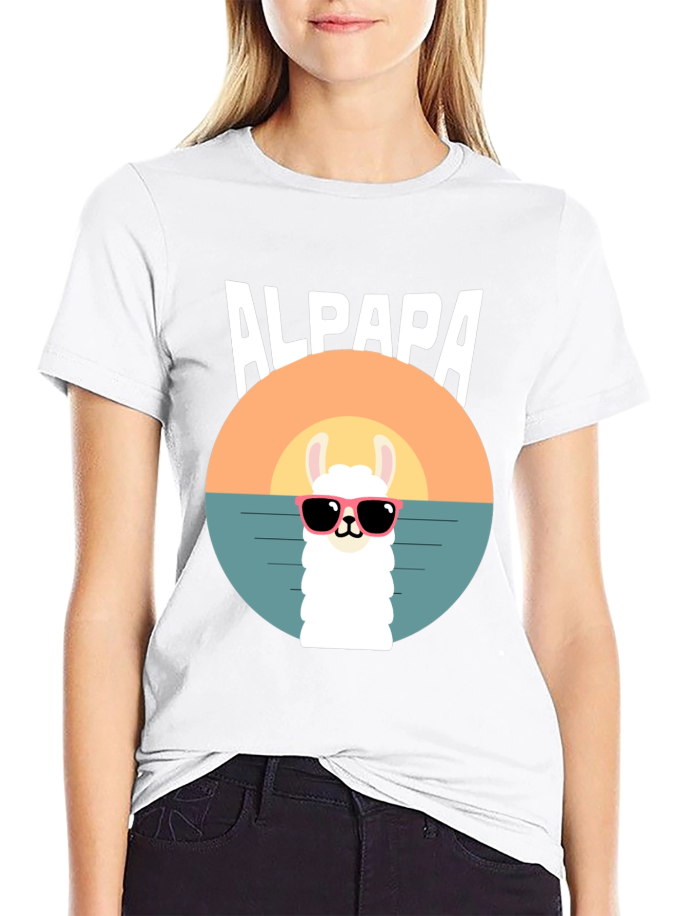 Alpaca Sunset T-Shirt - Cool Graphic Tee