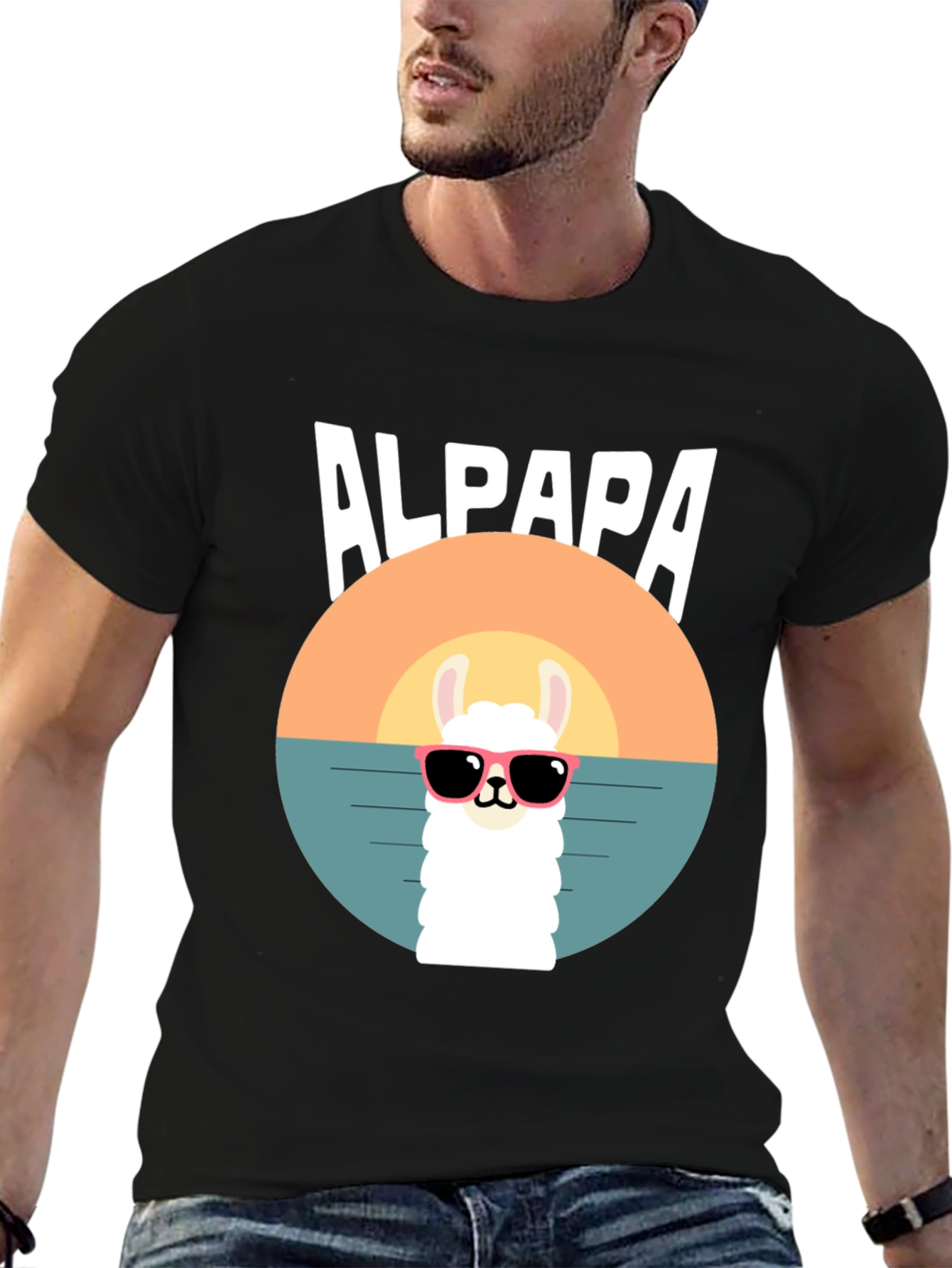 Alpaca Sunset T-Shirt - Cool Graphic Tee