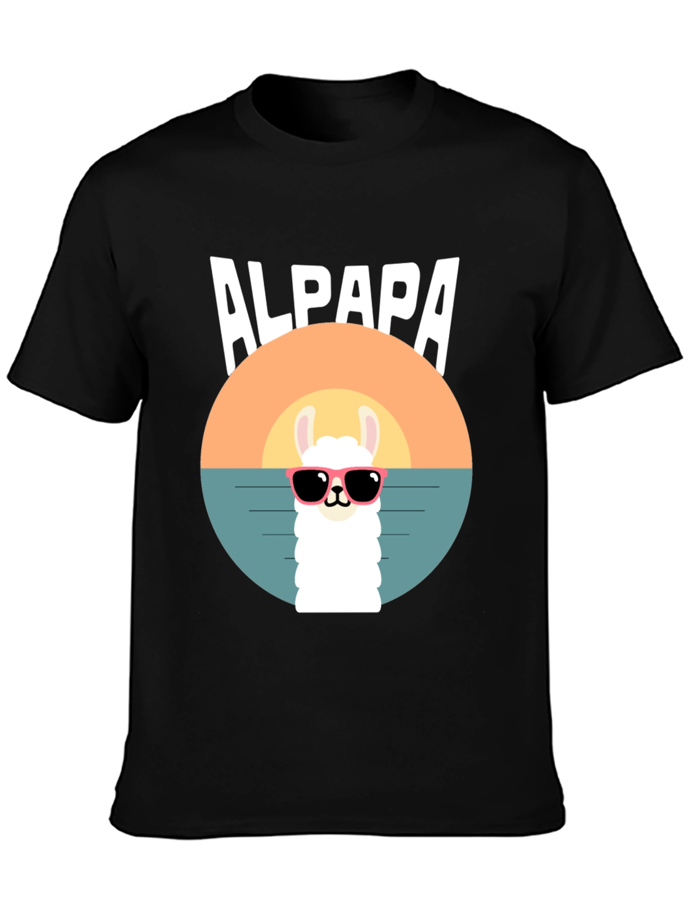 Alpaca Sunset T-Shirt - Cool Graphic Tee