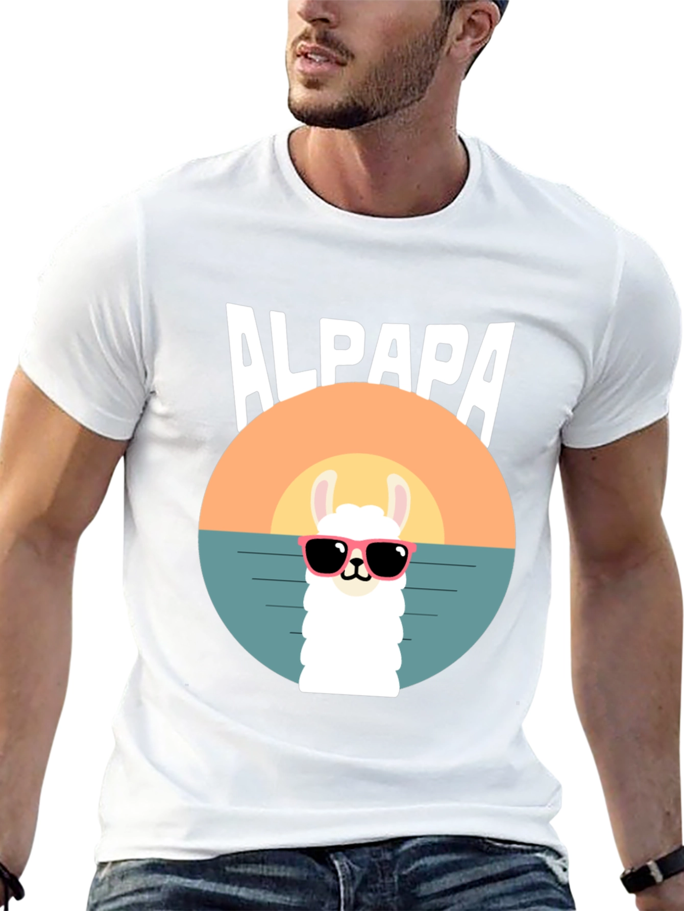Alpaca Sunset T-Shirt - Cool Graphic Tee