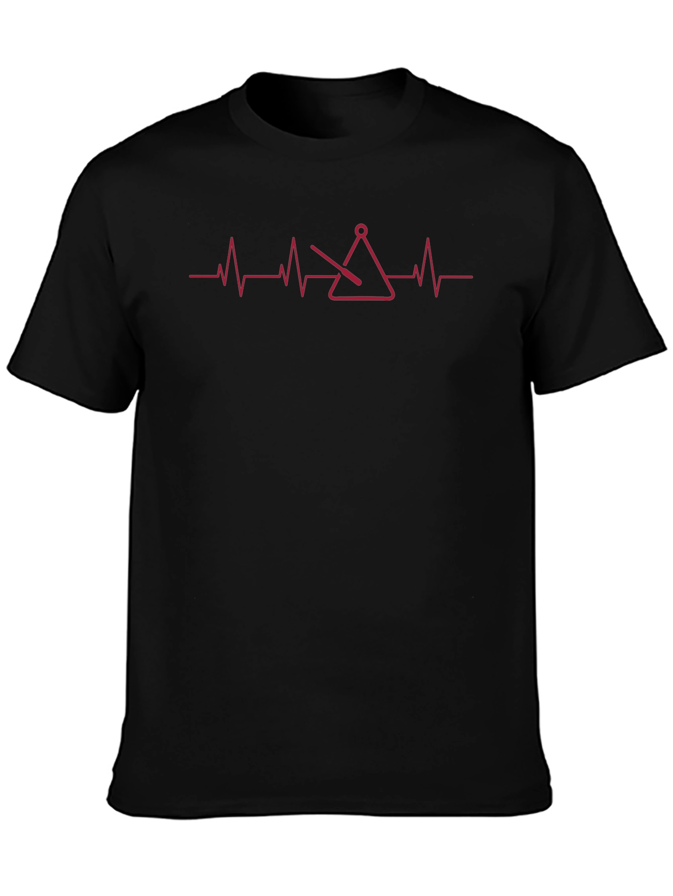 Triangle Heartbeat Black T-Shirt