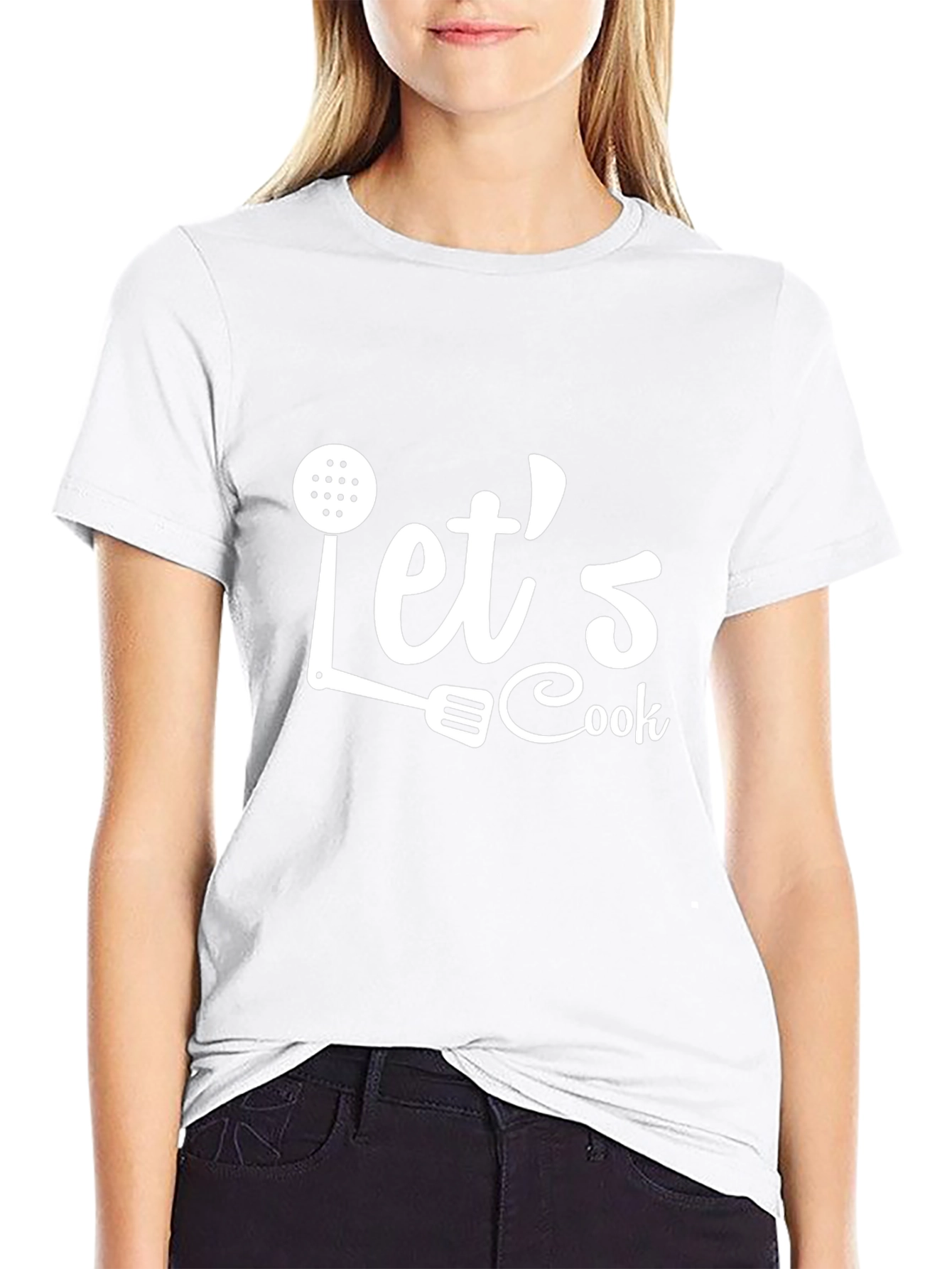Lets Cook T-Shirt - Black Casual Tee