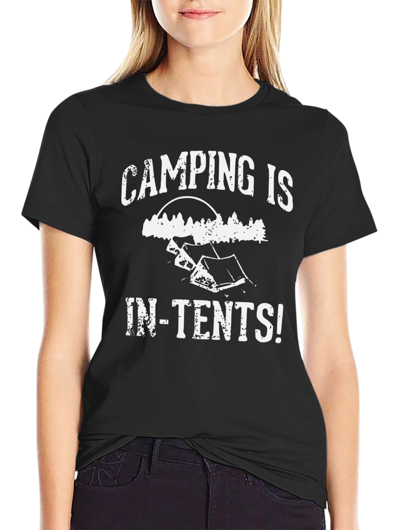 Camping Is In-Tents! Novelty Graphic Tee
