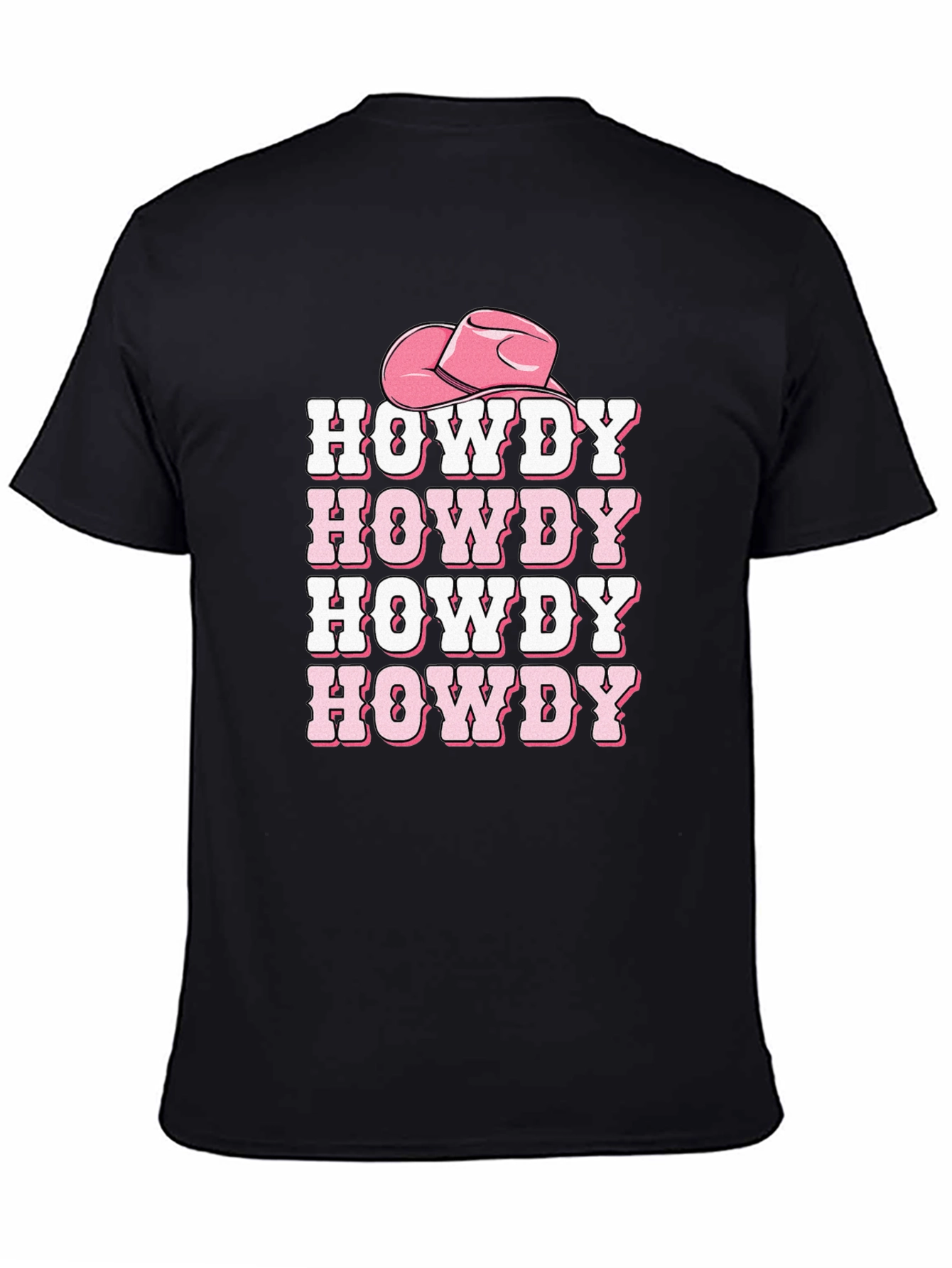 Howdy Cowboy Tee - Pink Cowgirl Hat