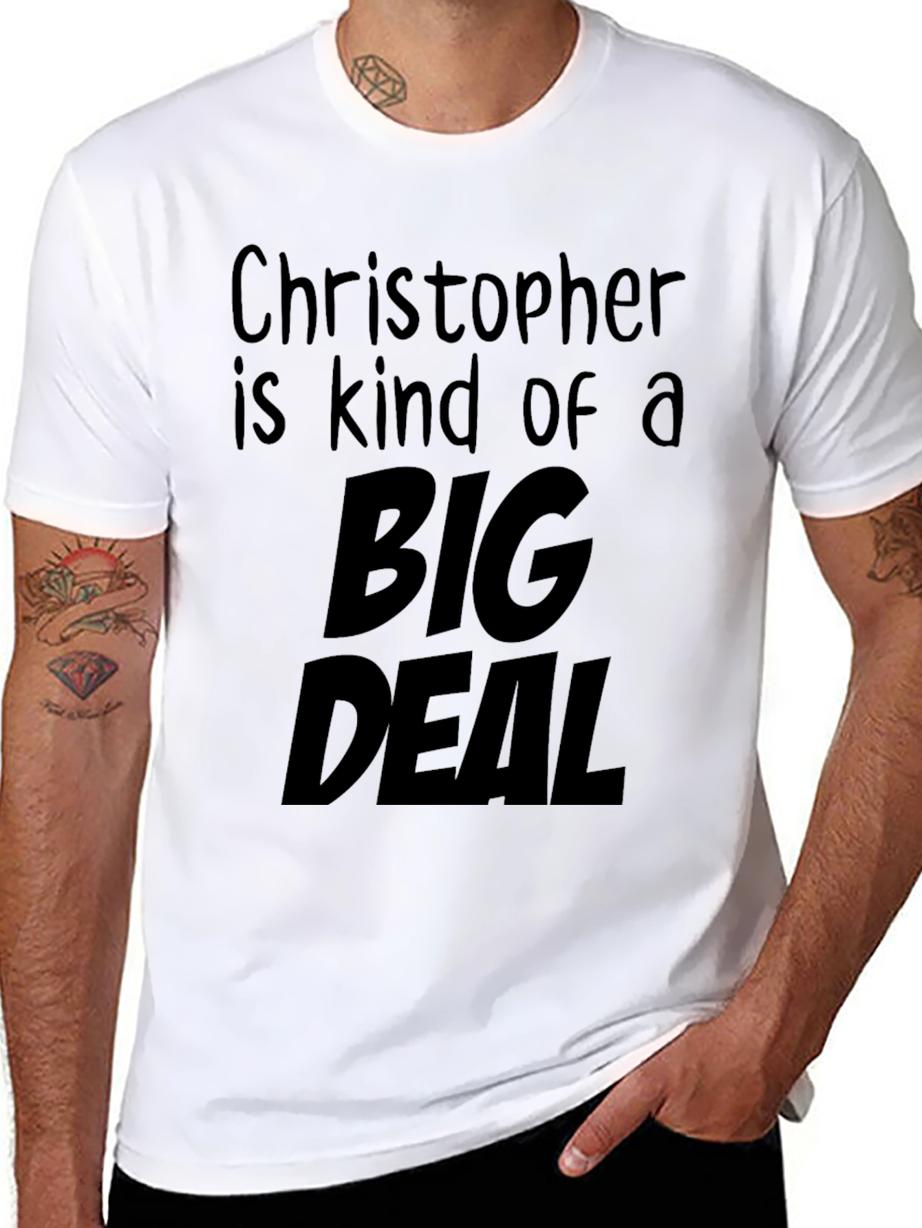 Funny Big Deal Black Graphic T-Shirt