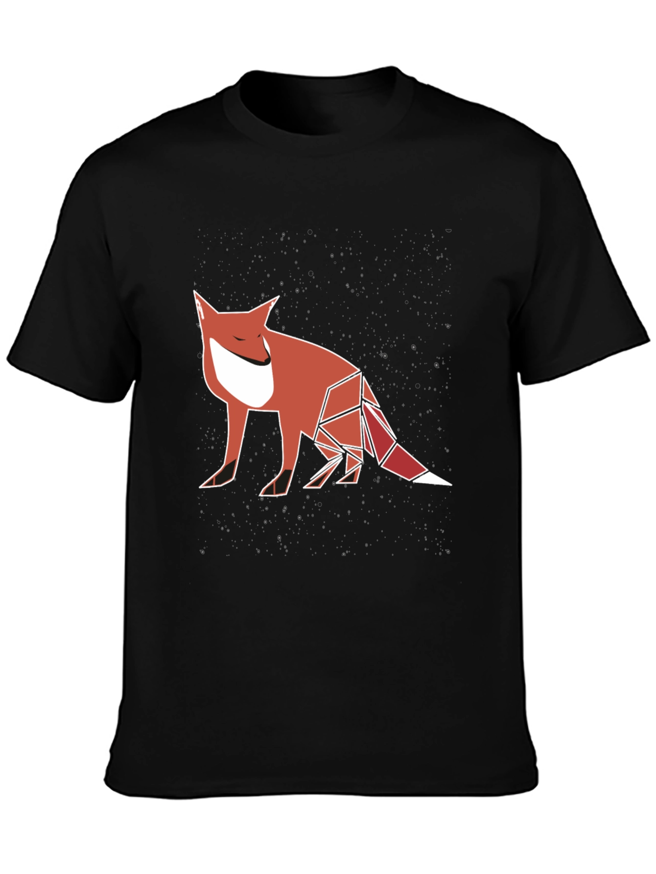 Geometric Fox Graphic Tee - Modern Mens T-Shirt