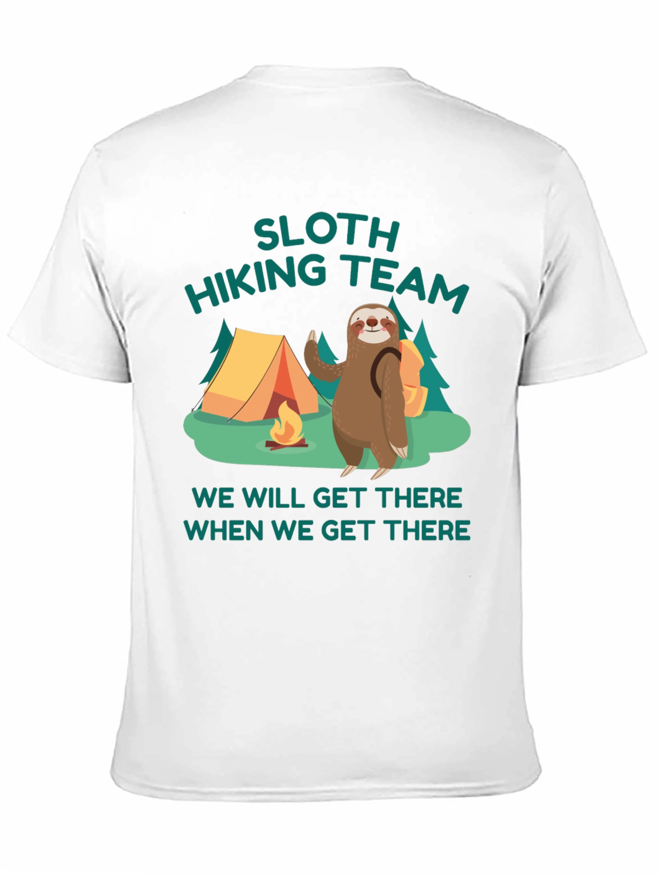 Sloth Hiking Team Graphic T-Shirt