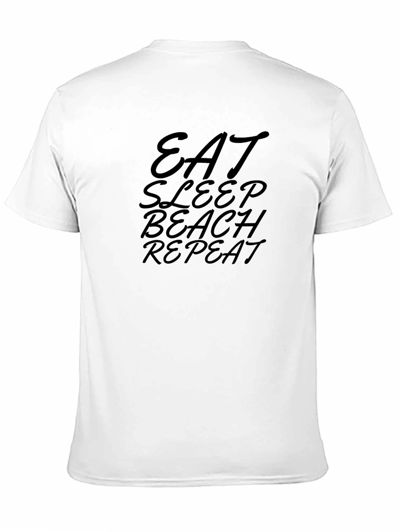 Eat Sleep Beach Repeat Graphic Tee - Black