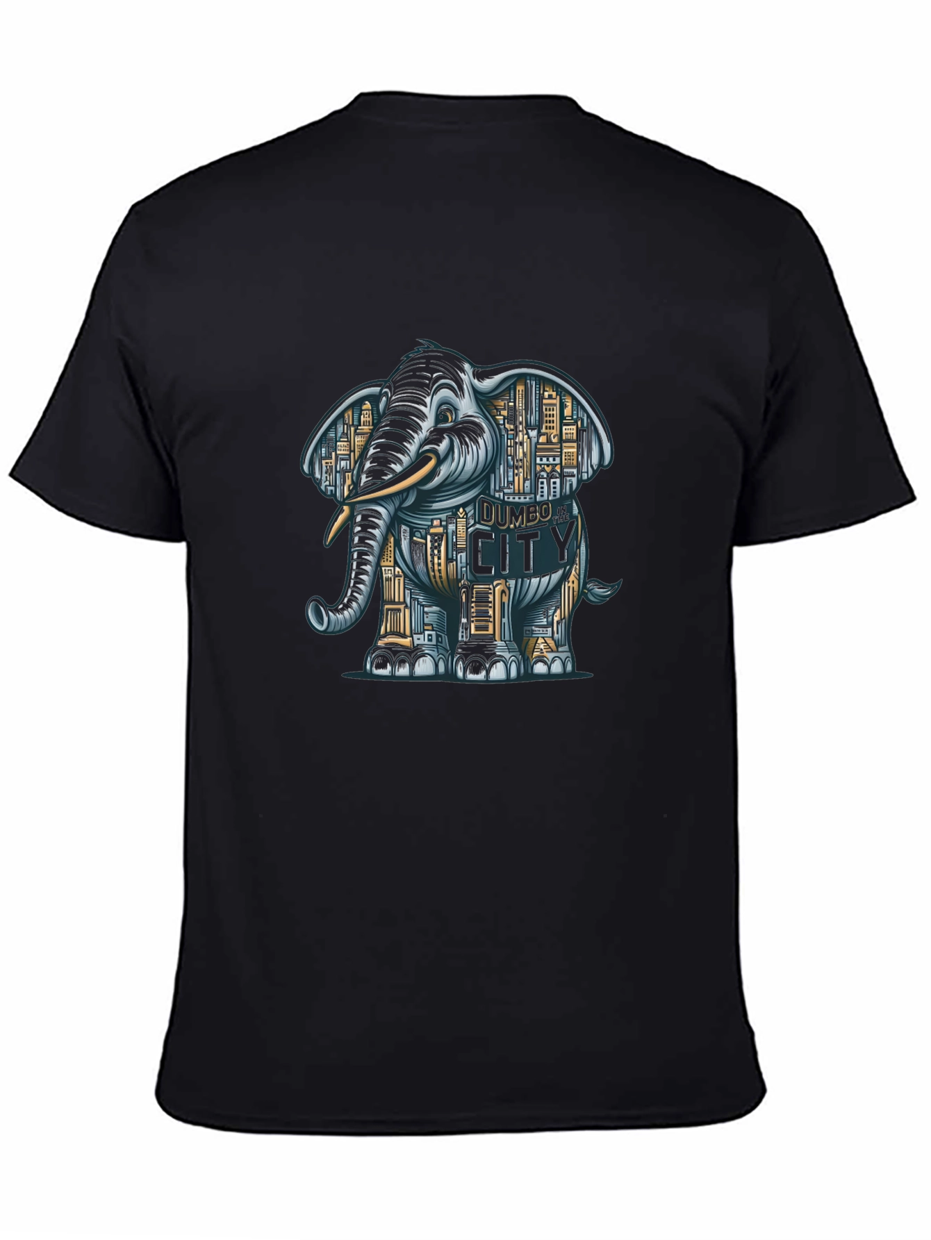 Elephant Cityscape Graphic Tee