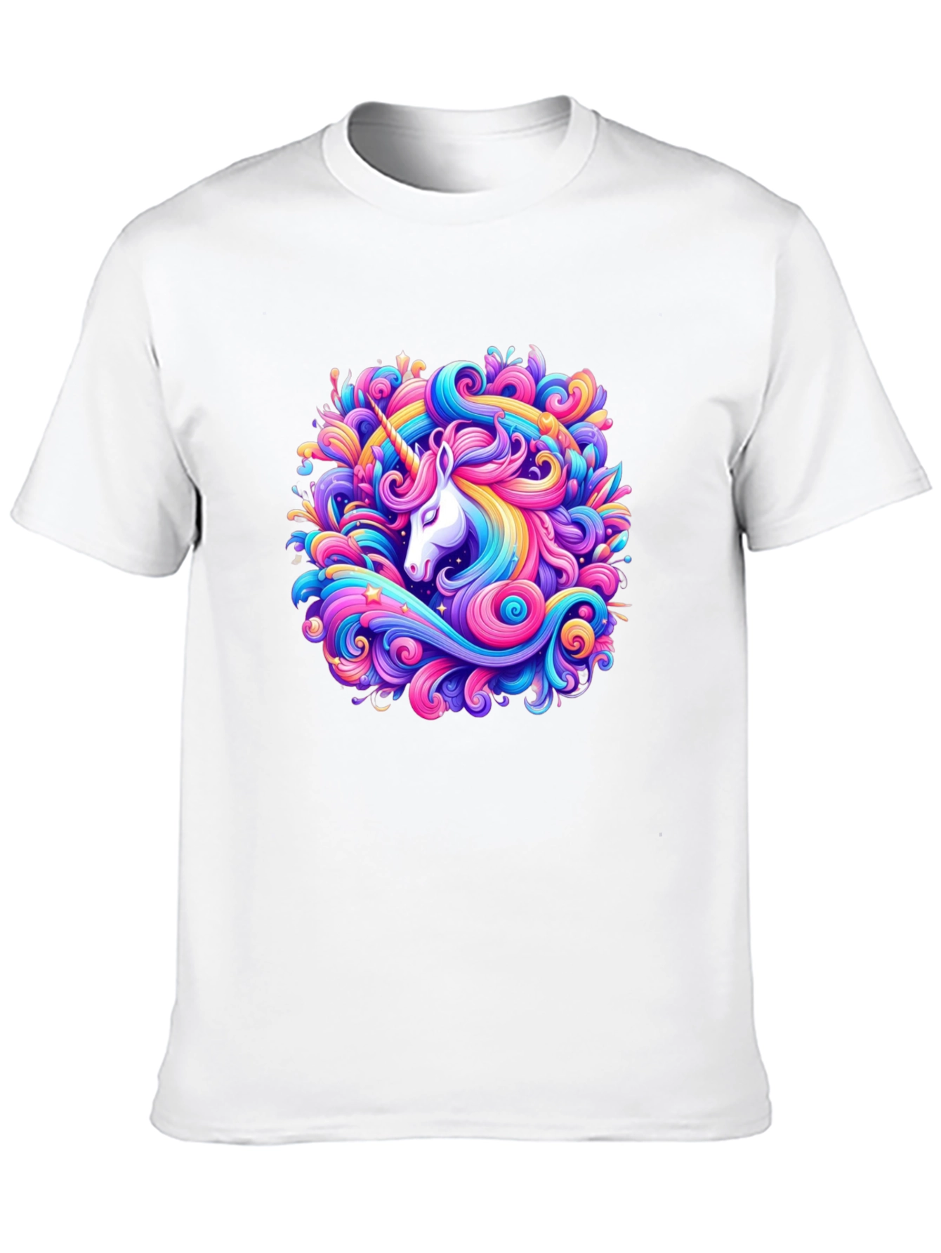 Unicorn Swirl Graphic Tee - Black
