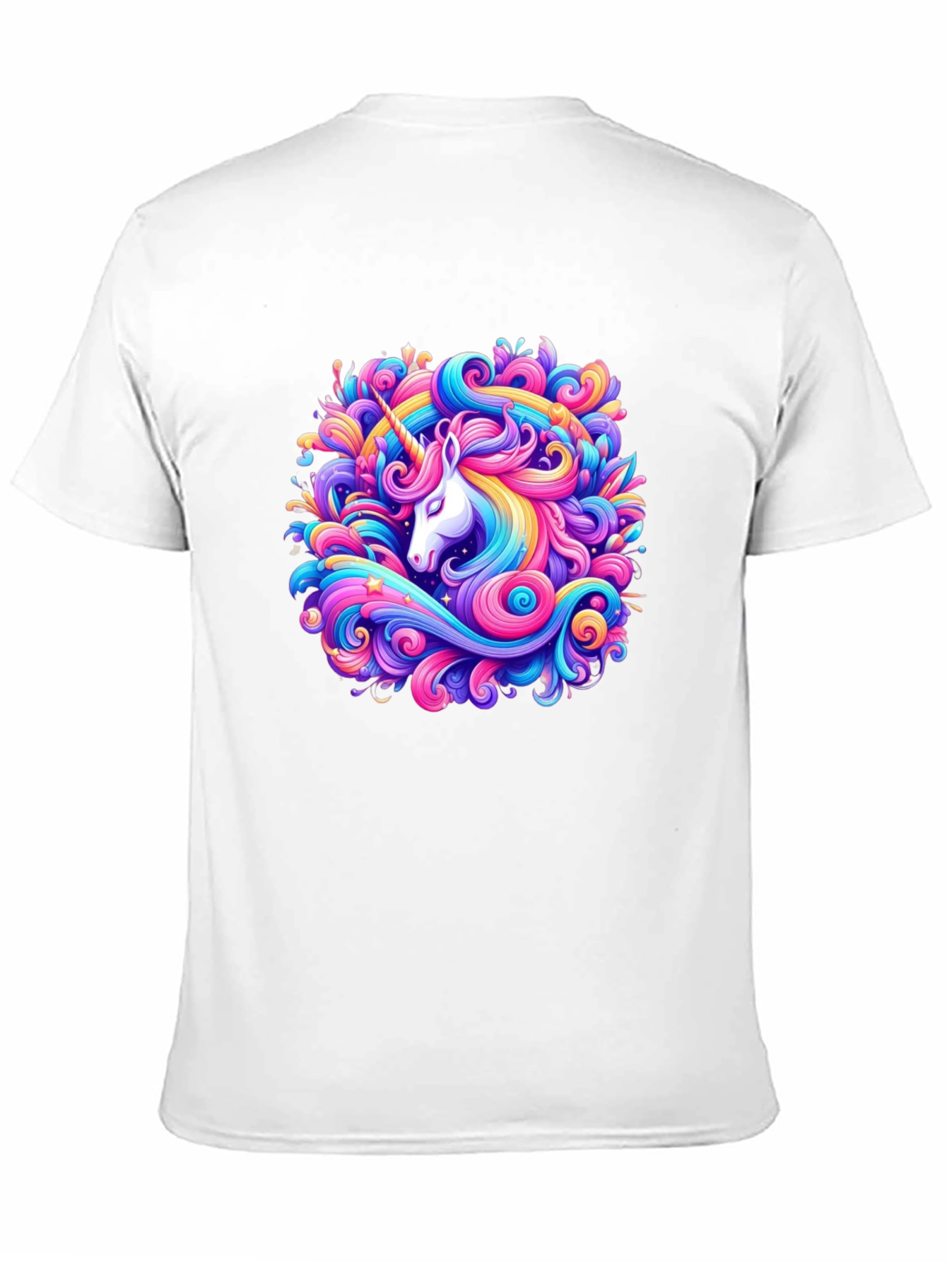 Unicorn Swirl Graphic Tee - Black