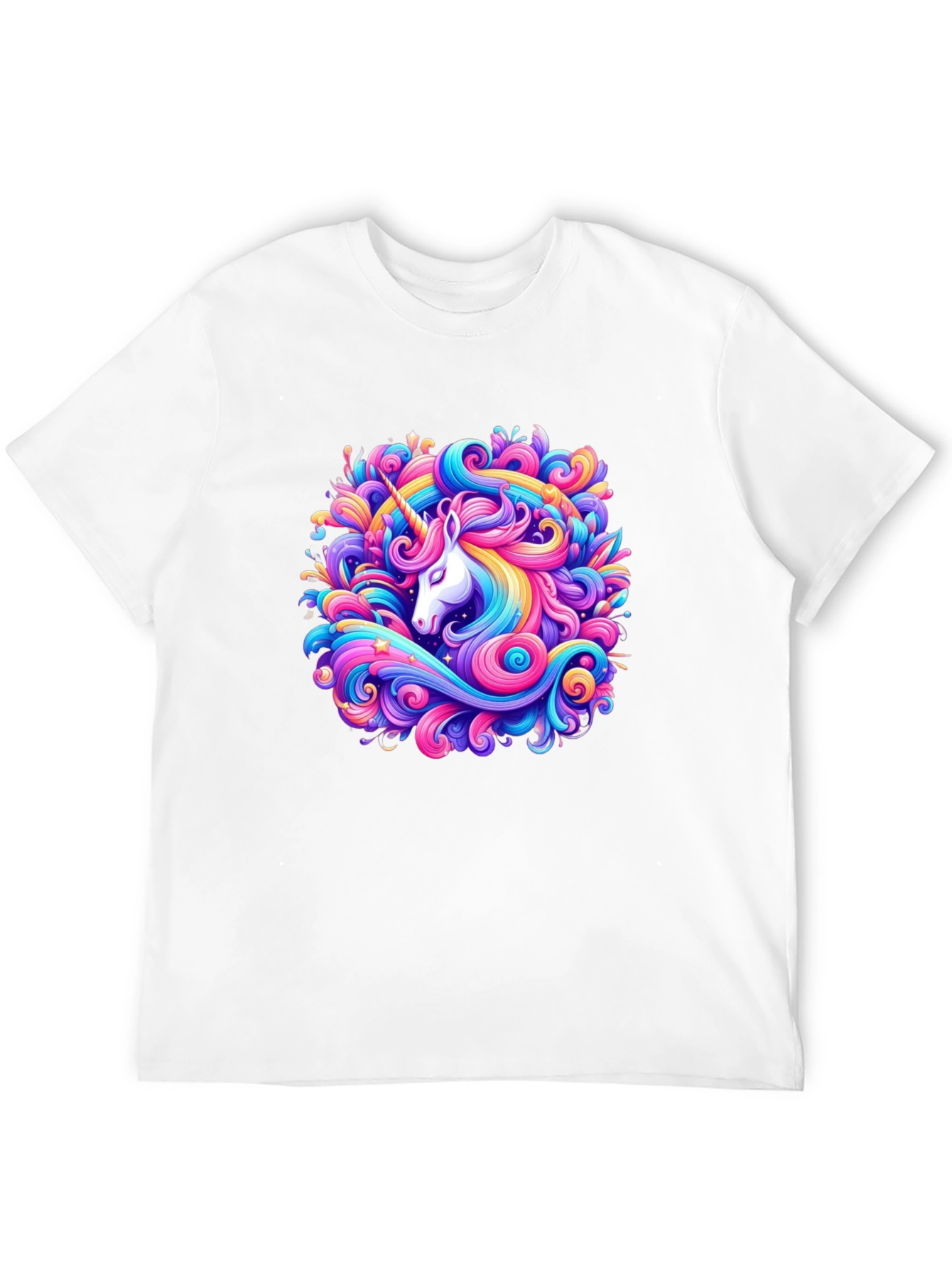 Unicorn Swirl Graphic Tee - Black