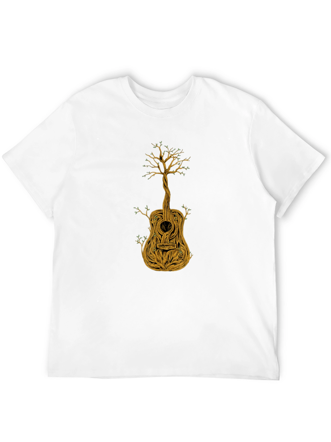 Guitar Tree Graphic Tee - Black Cotton Blend