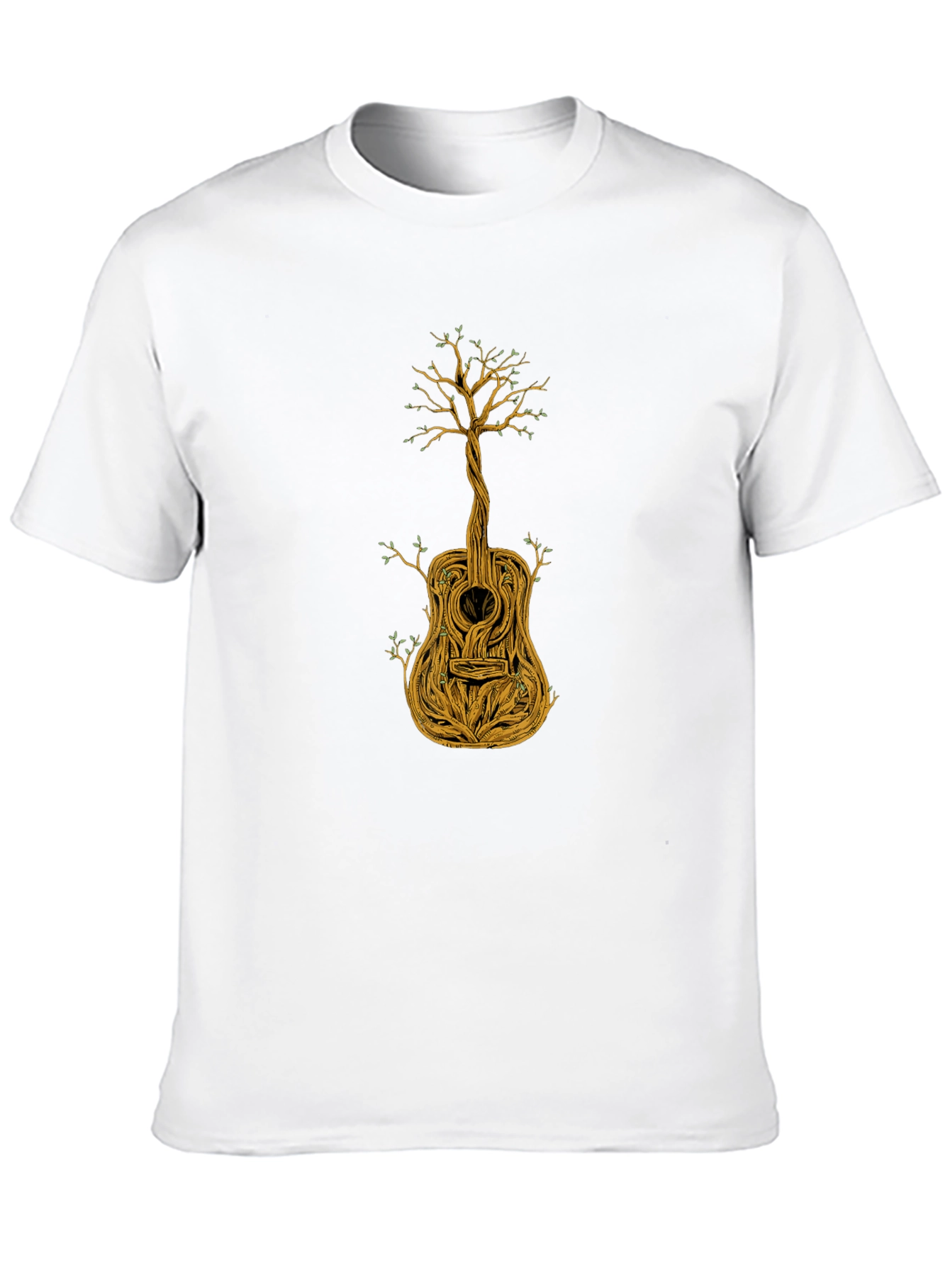 Guitar Tree Graphic Tee - Black Cotton Blend