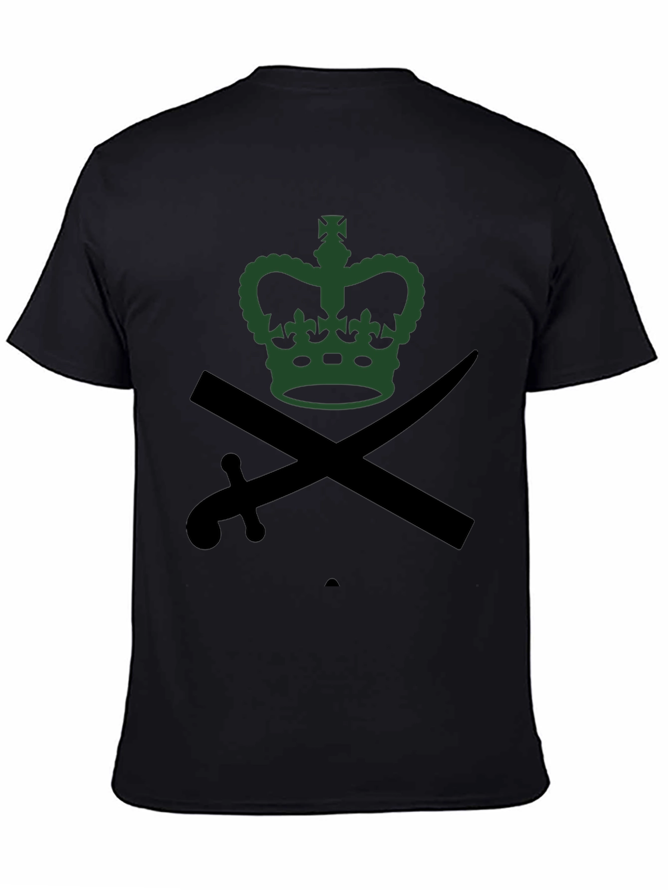 Crown & Crossed Swords Graphic Tee - Black