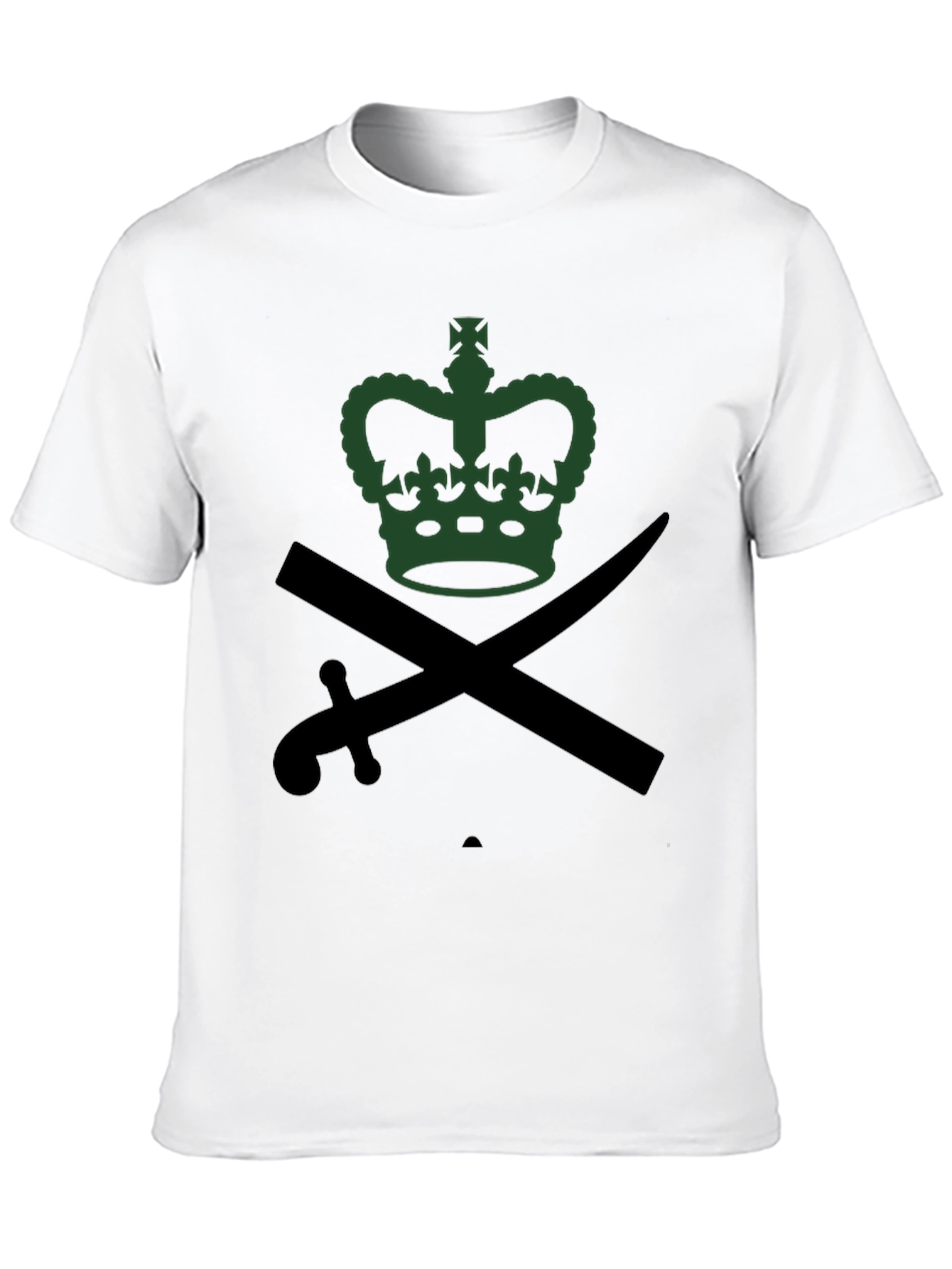 Crown & Crossed Swords Graphic Tee - Black