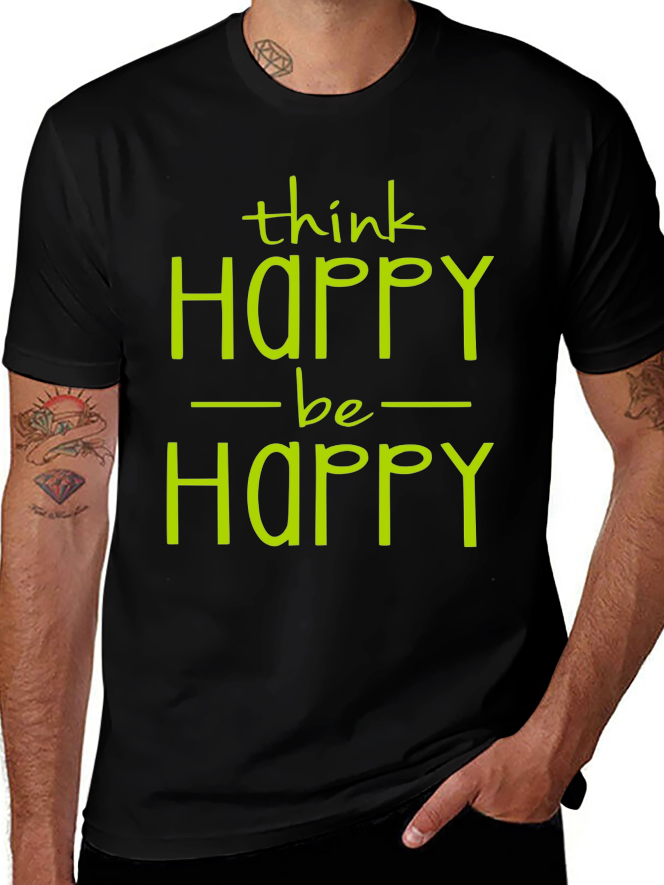 Think Happy Be Happy Graphic Tee