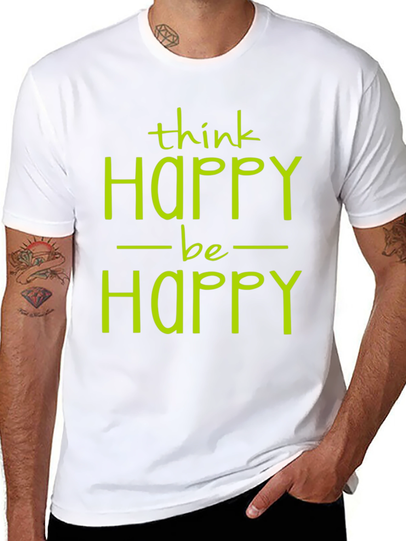 Think Happy Be Happy Graphic Tee