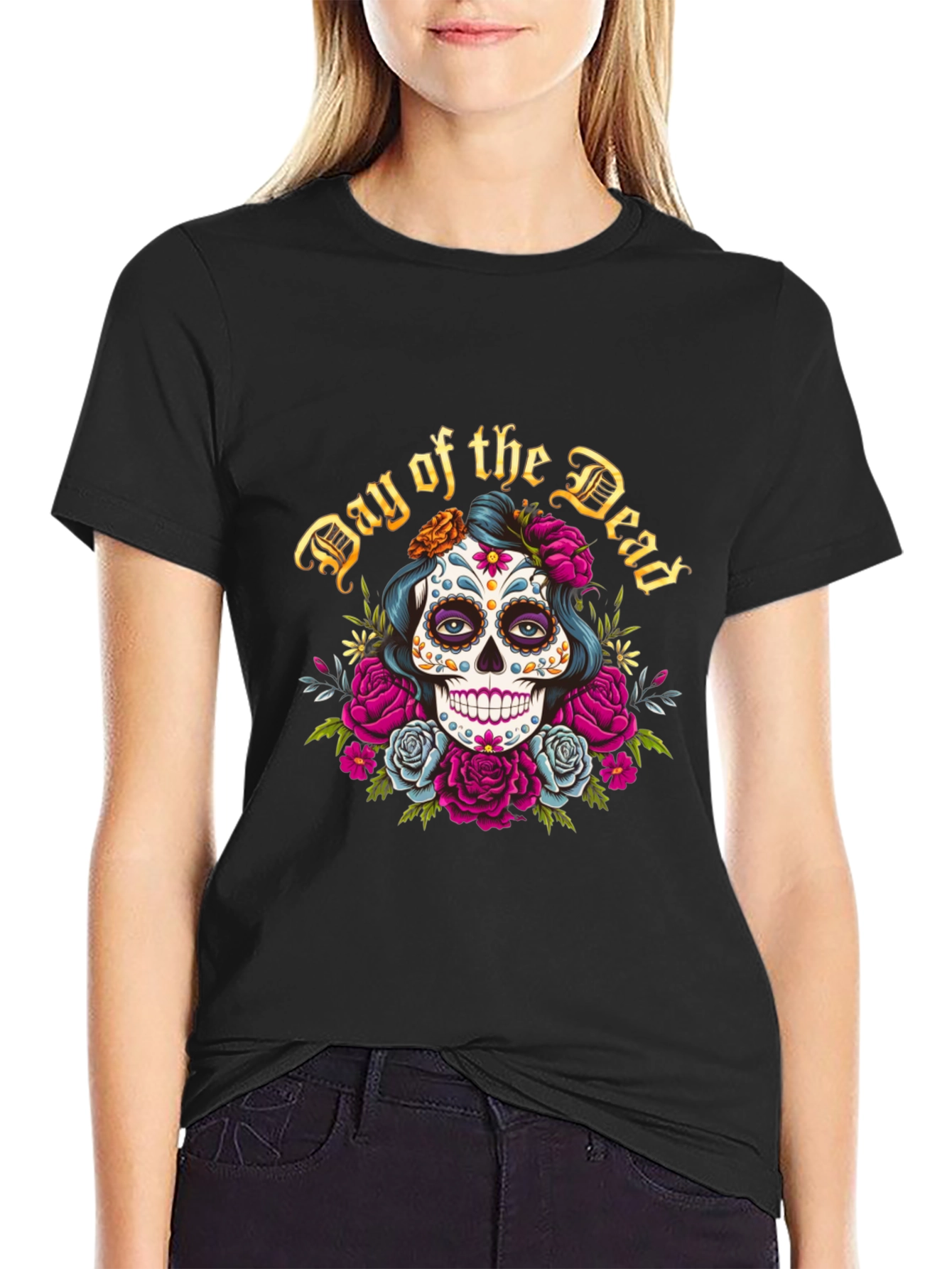 Day of the Dead Sugar Skull Graphic Tee