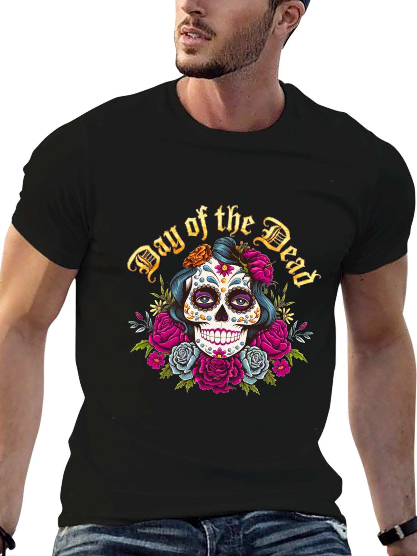 Day of the Dead Sugar Skull Graphic Tee