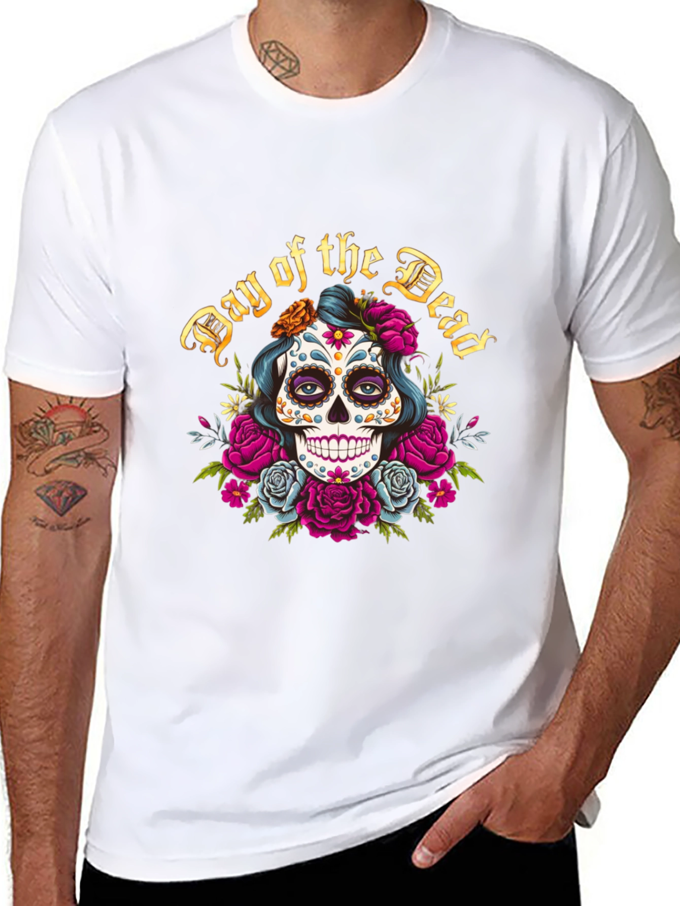 Day of the Dead Sugar Skull Graphic Tee