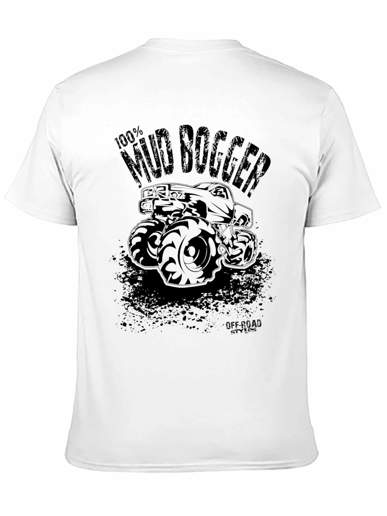 100% Mud Bogger Off-Road Black T-Shirt