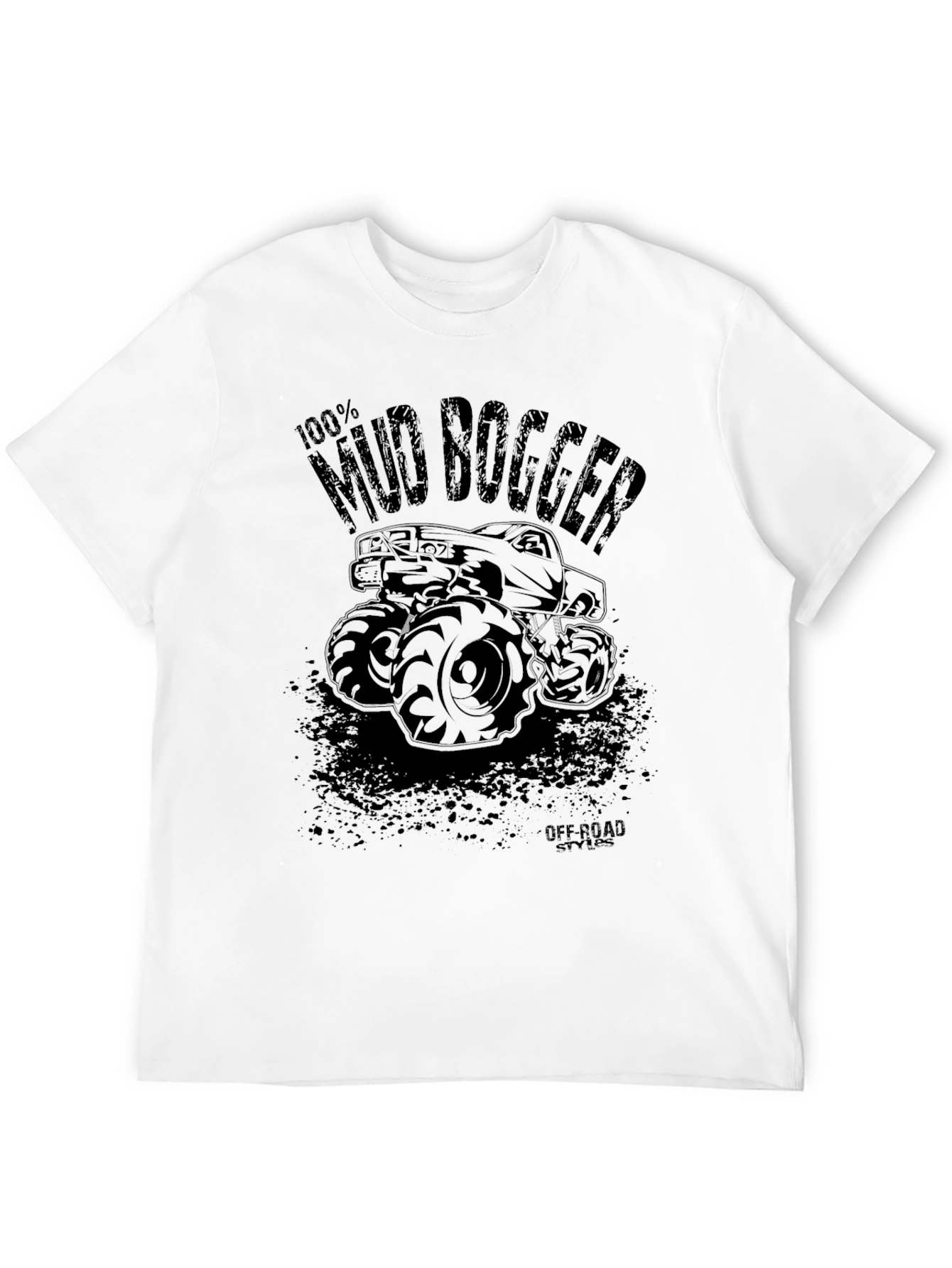 100% Mud Bogger Off-Road Black T-Shirt