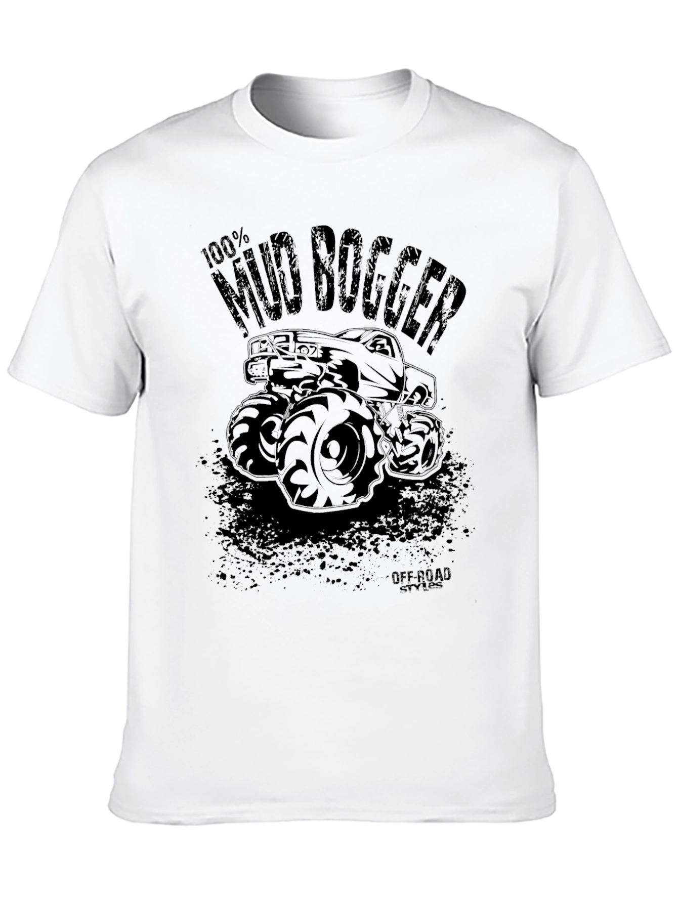 100% Mud Bogger Off-Road Black T-Shirt
