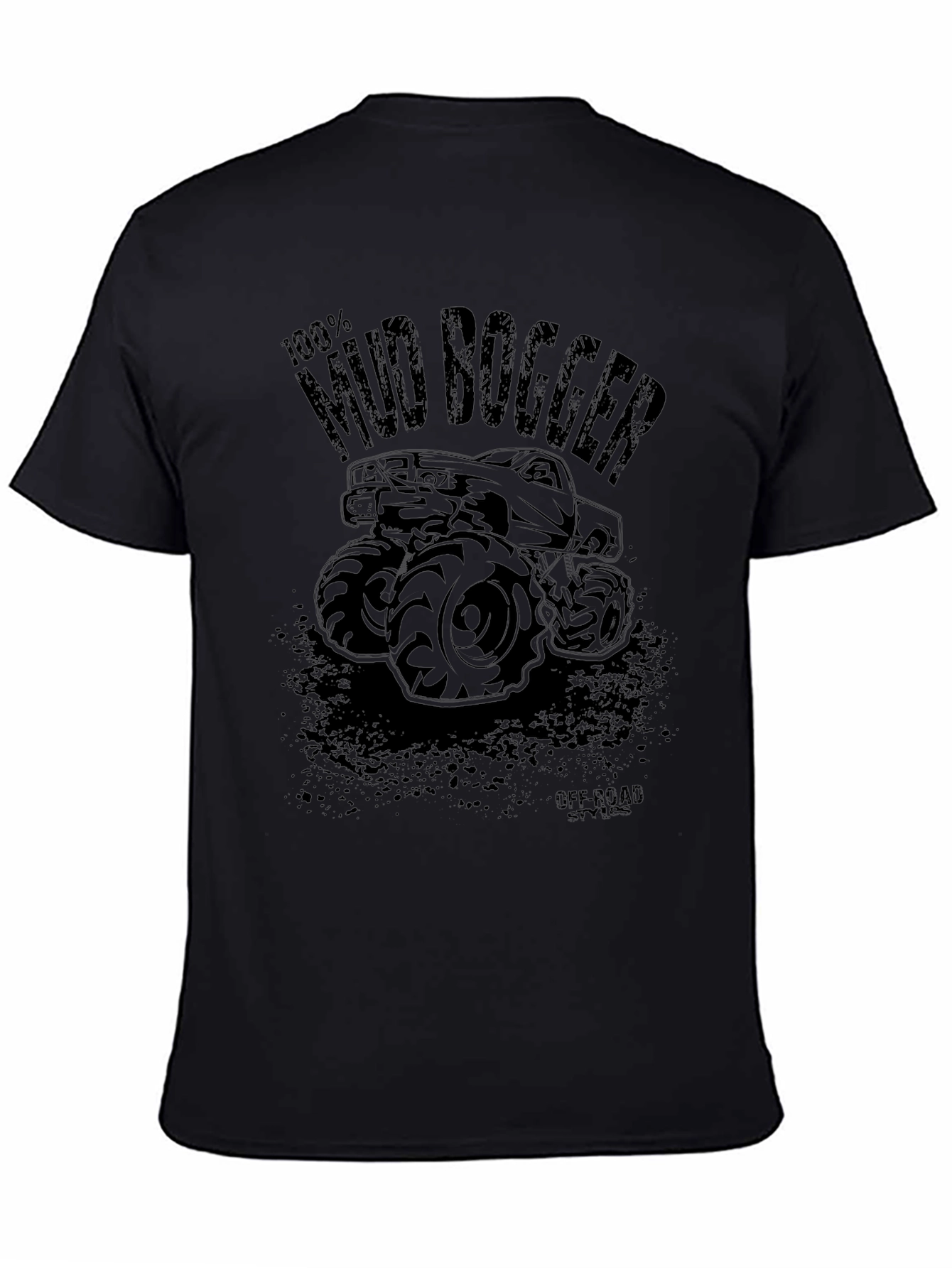 100% Mud Bogger Off-Road Black T-Shirt