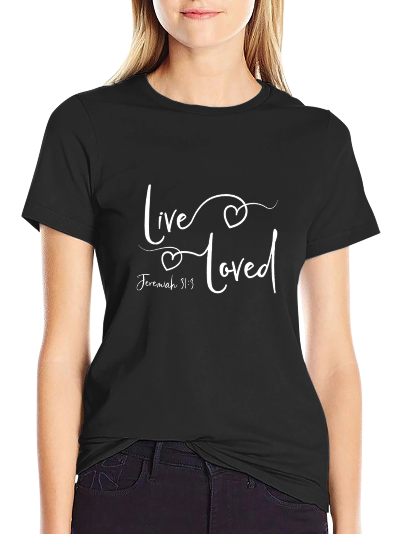 Live Loved T-Shirt | Jeremiah 31:3 | Christian Apparel