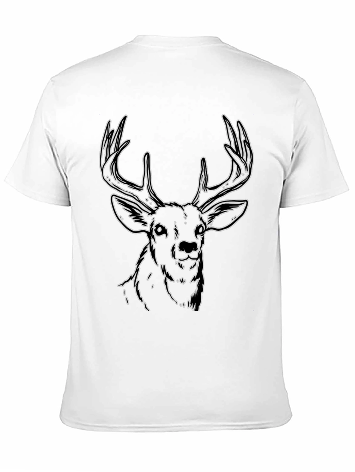 Black Deer Outline Graphic Tee