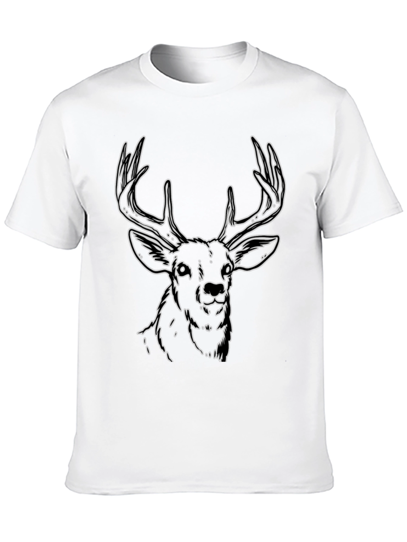 Black Deer Outline Graphic Tee