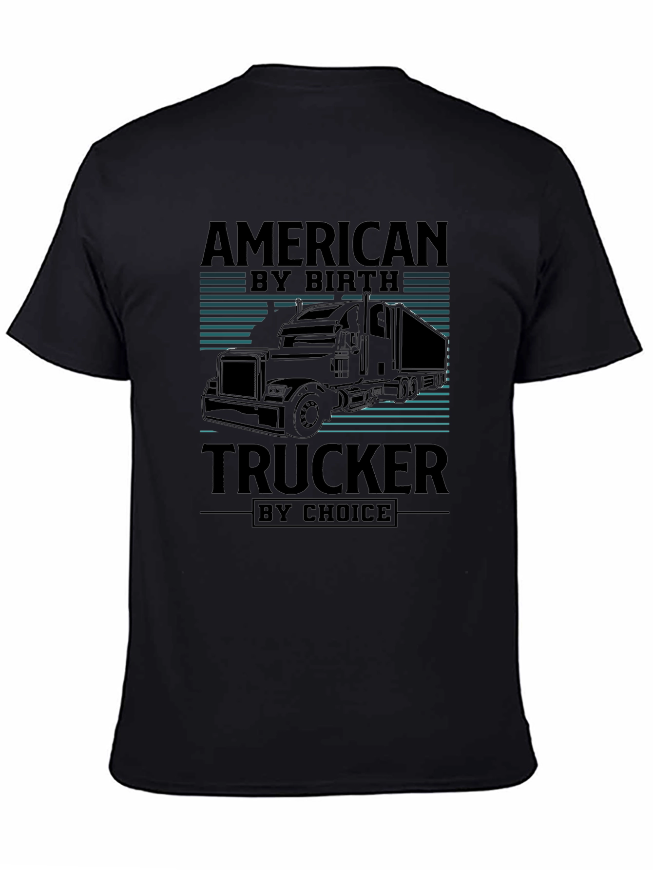 American Trucker Graphic Tee - Black