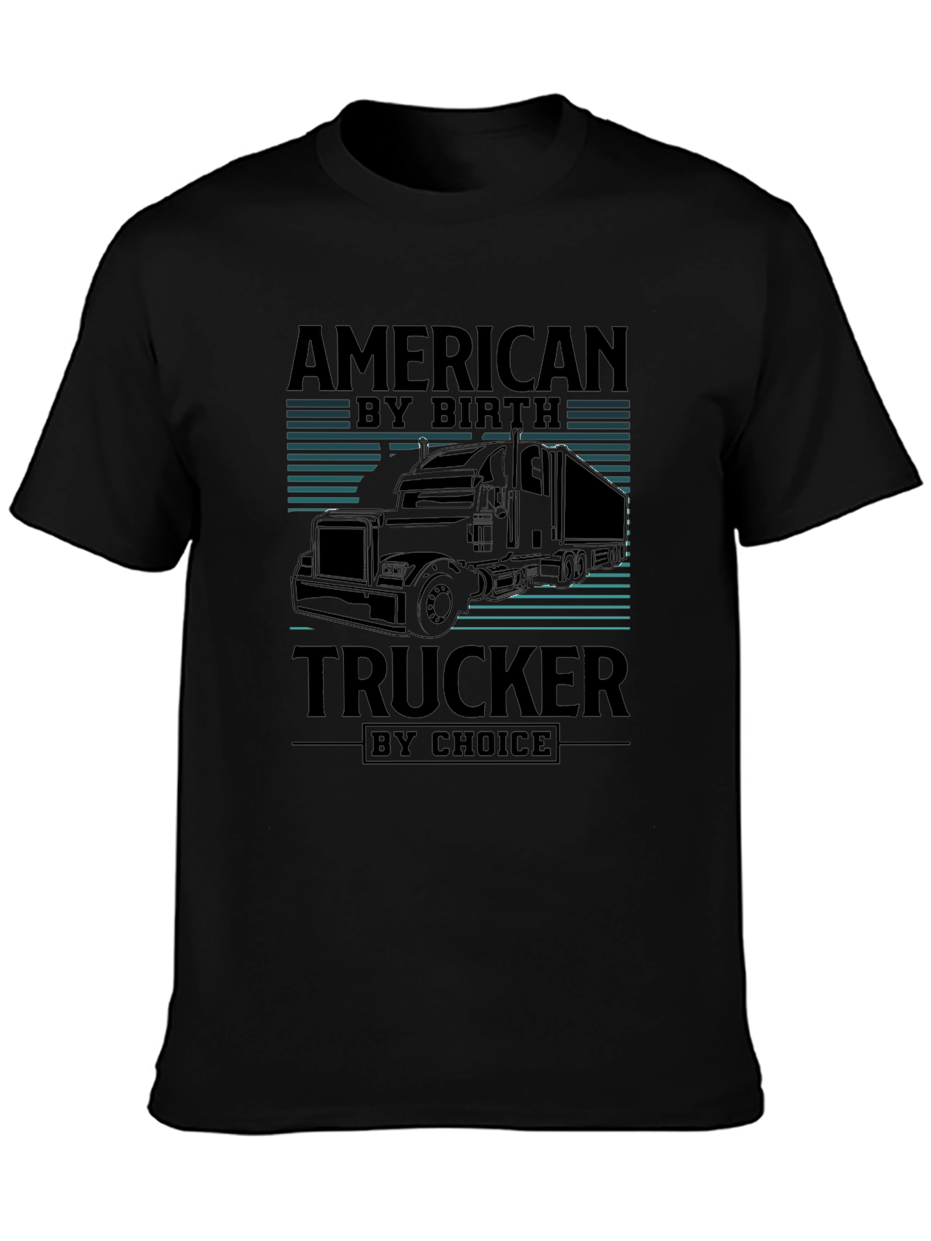 American Trucker Graphic Tee - Black