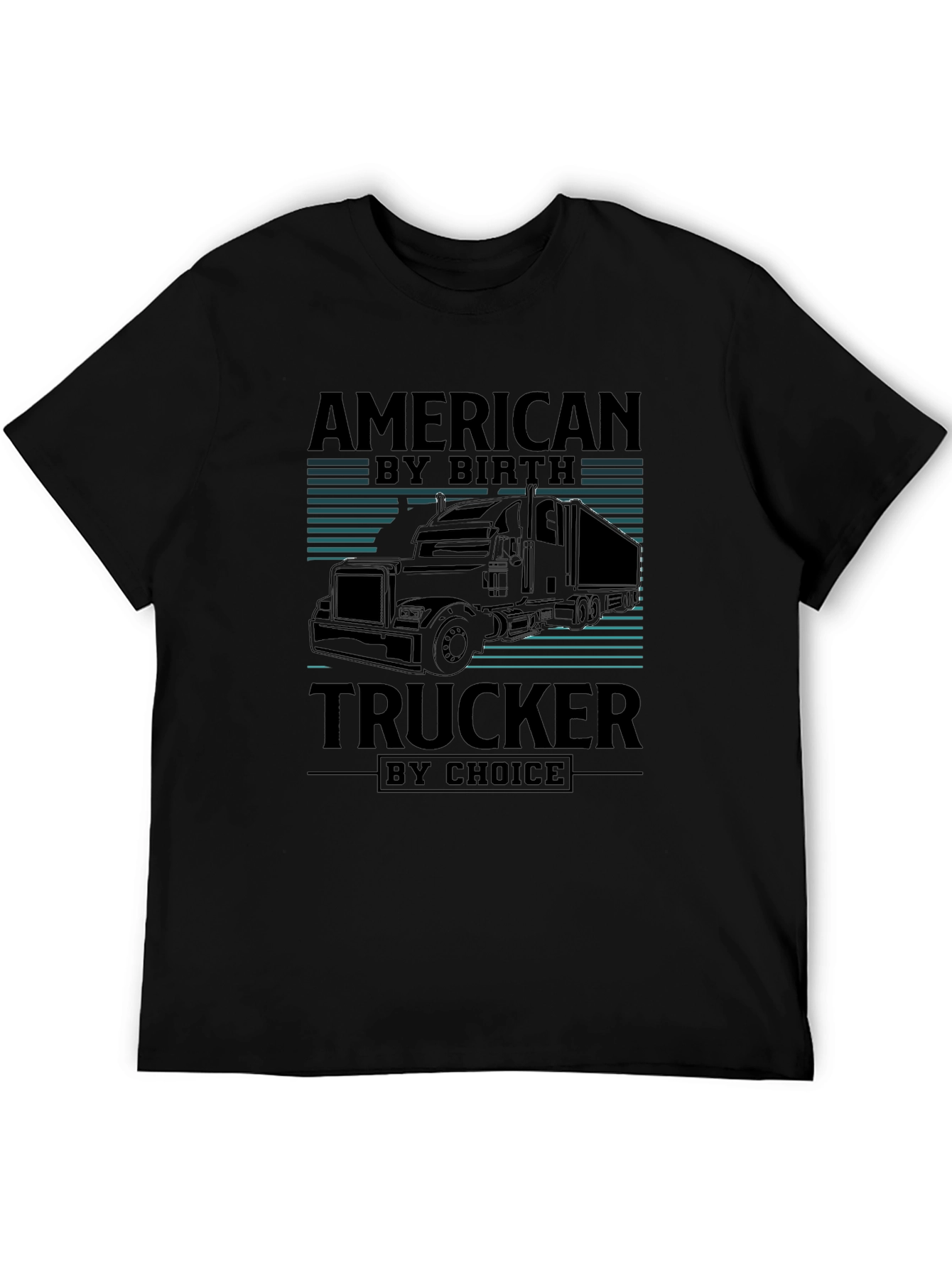 American Trucker Graphic Tee - Black