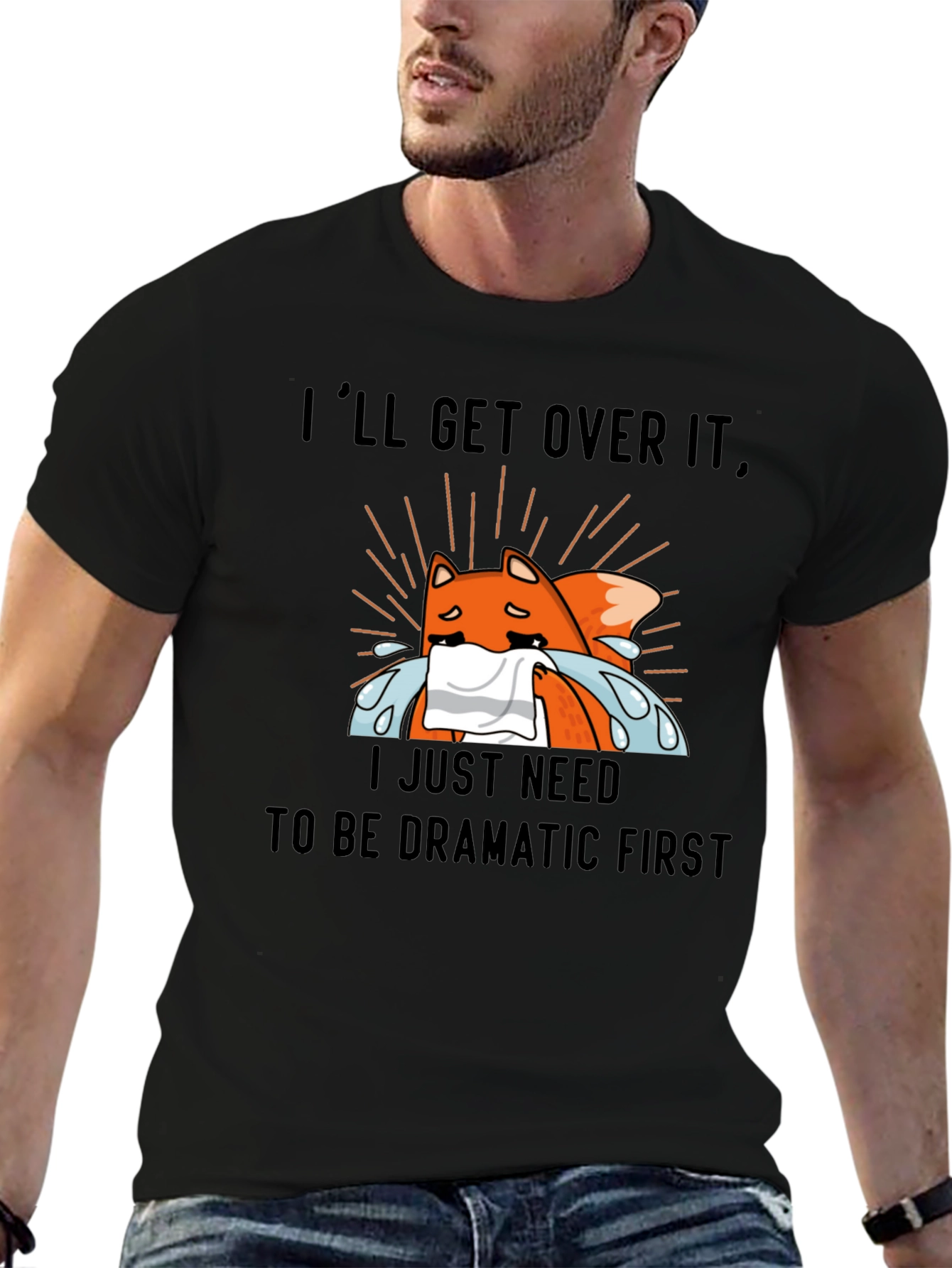 Dramatic Fox T-Shirt - Funny Graphic Tee
