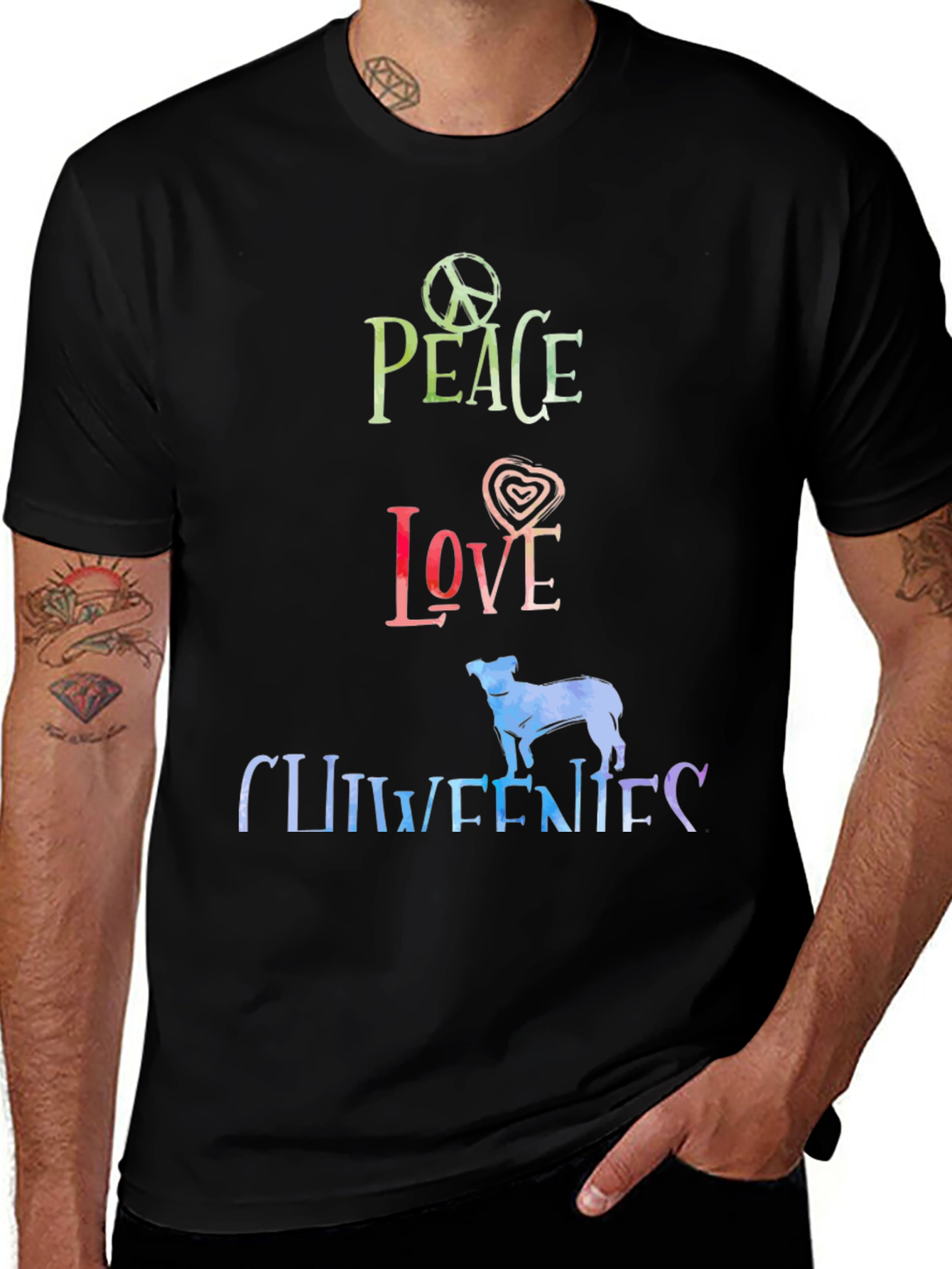 Peace Love Chiweenies Graphic T-Shirt