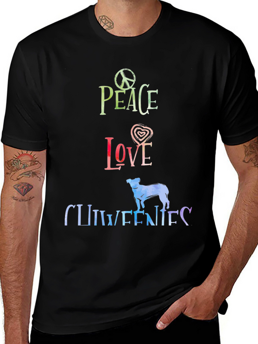 Peace Love Chiweenies Graphic T-Shirt