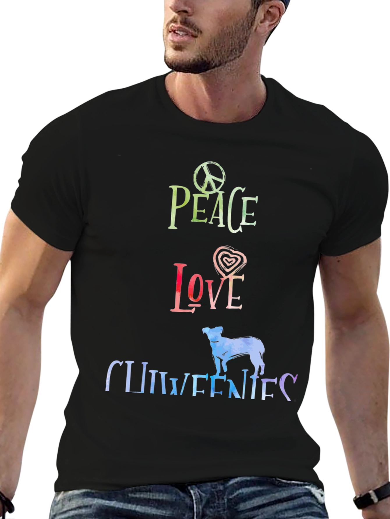 Peace Love Chiweenies Graphic T-Shirt