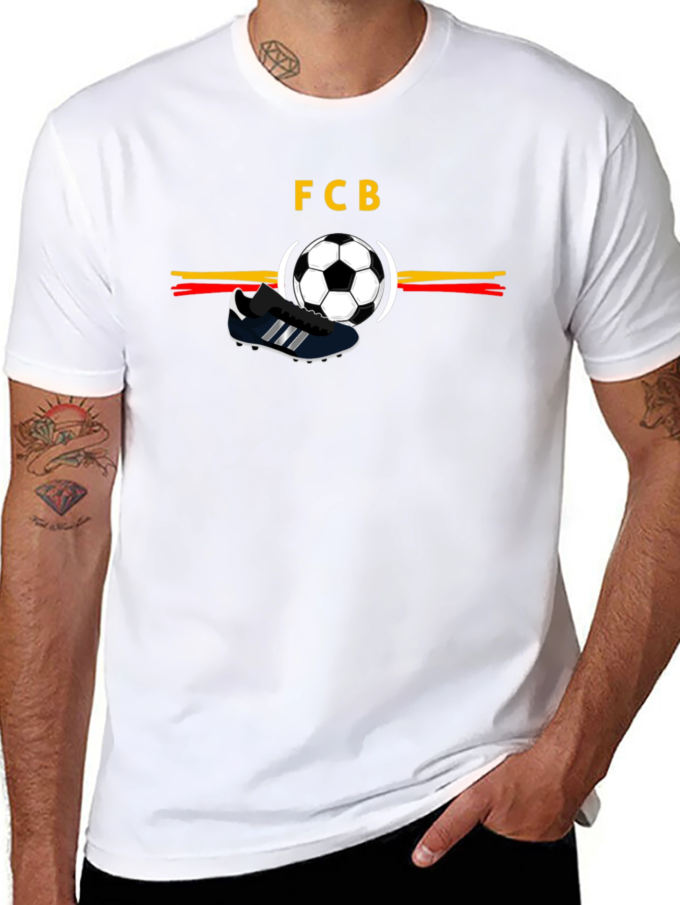 FCB Soccer Tee - Retro Football Style