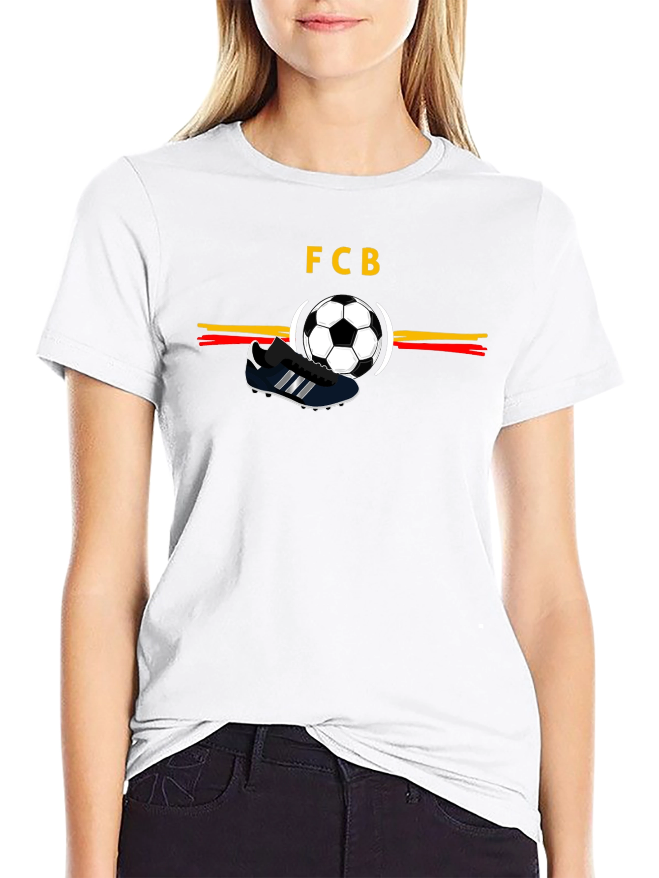 FCB Soccer Tee - Retro Football Style